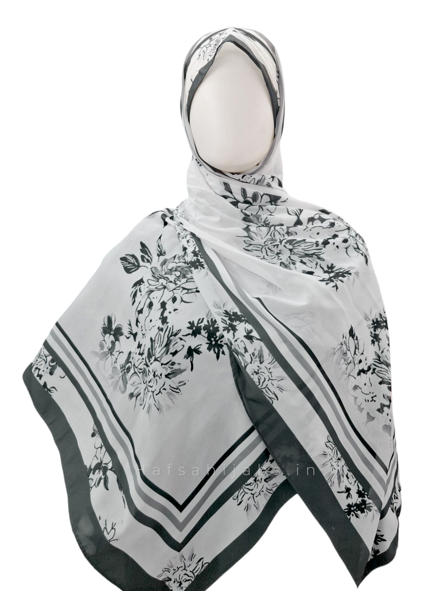 Floral printed hijab