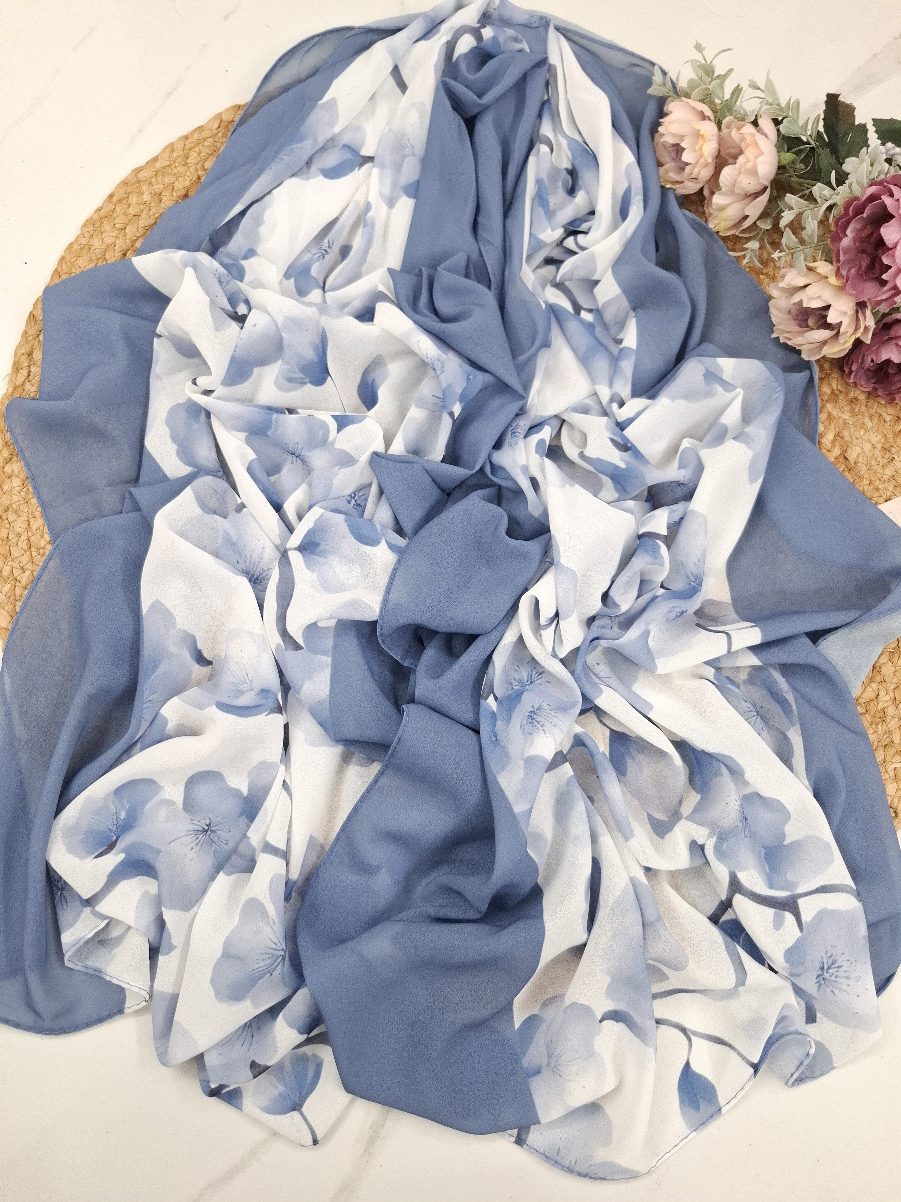 Floral Printed chiffon Hijab