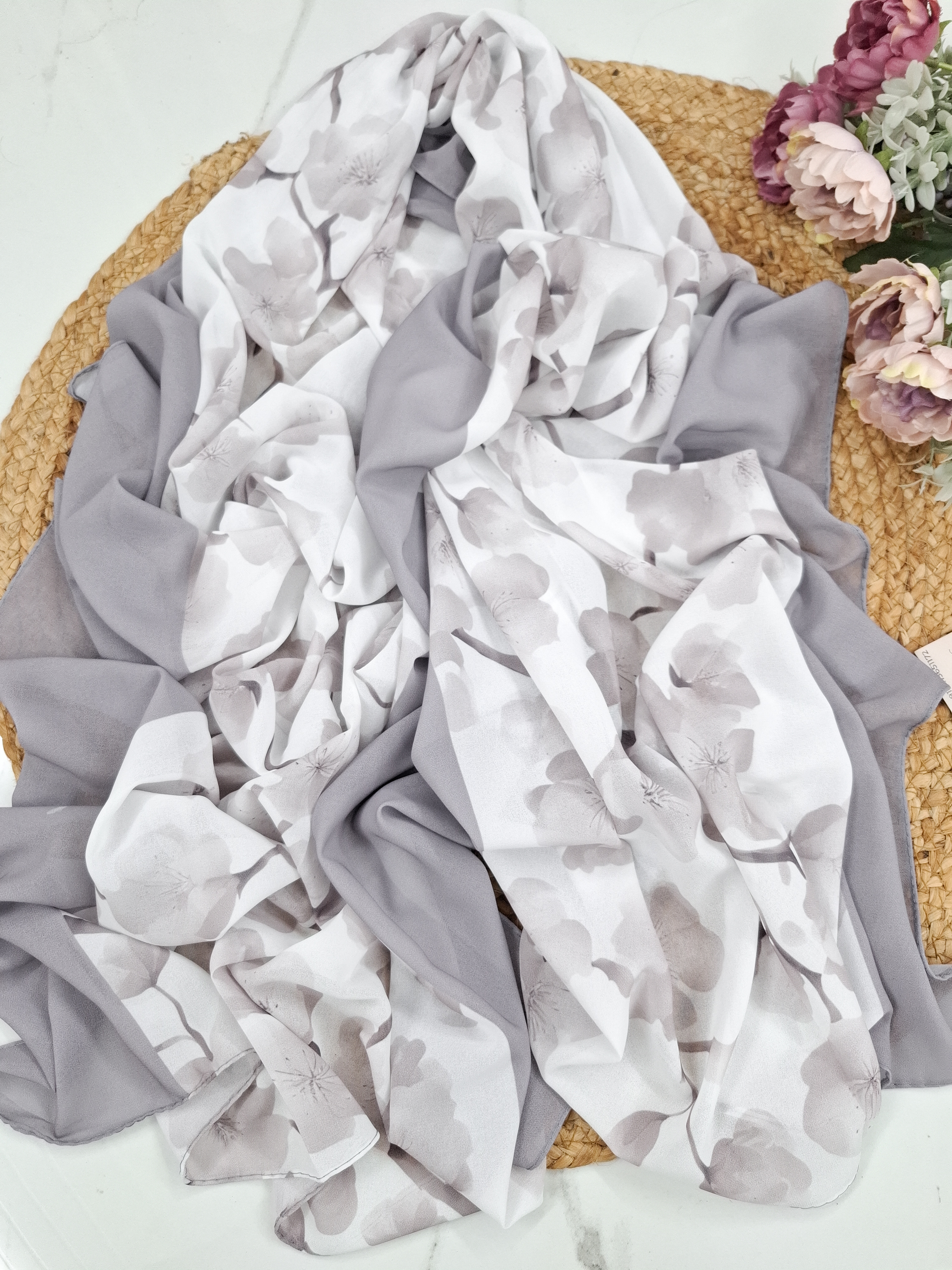 Floral Printed chiffon Hijab