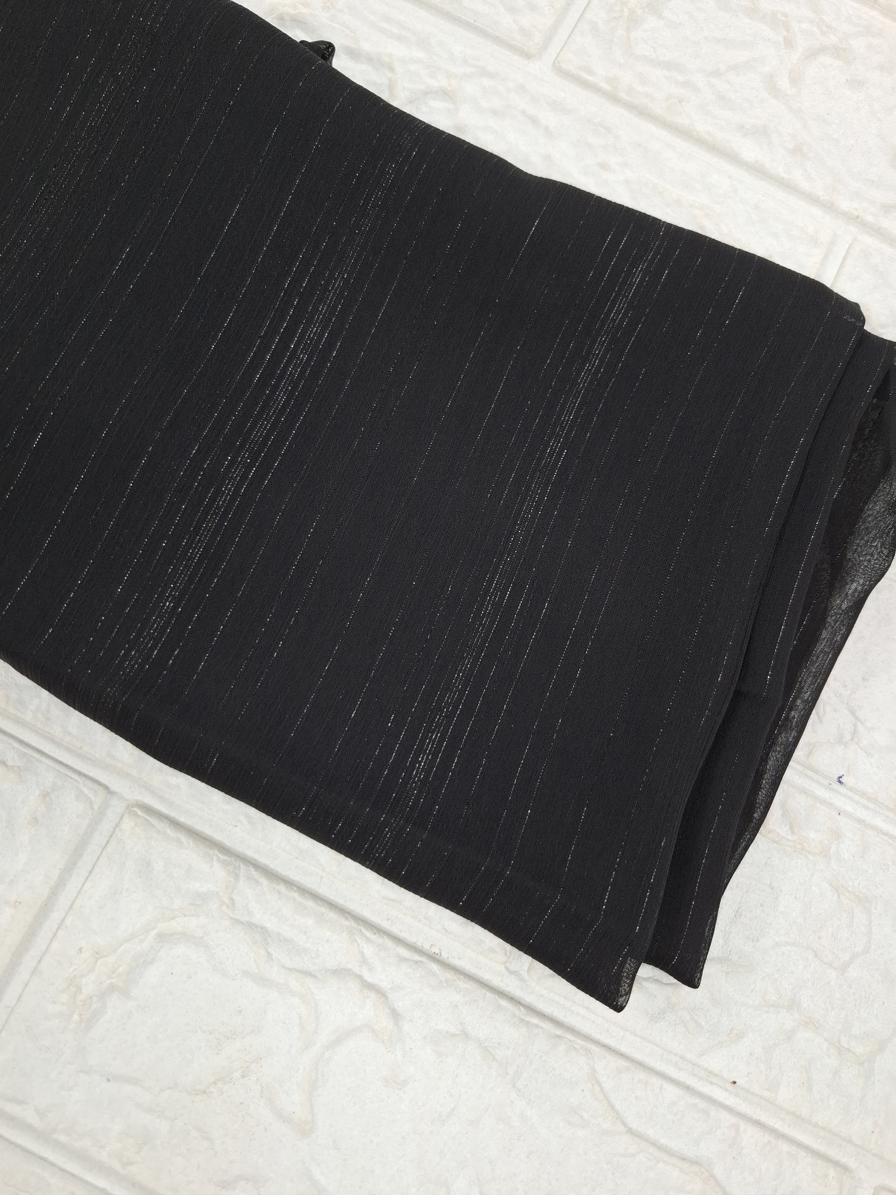 Black shimmer chiffon  hijab