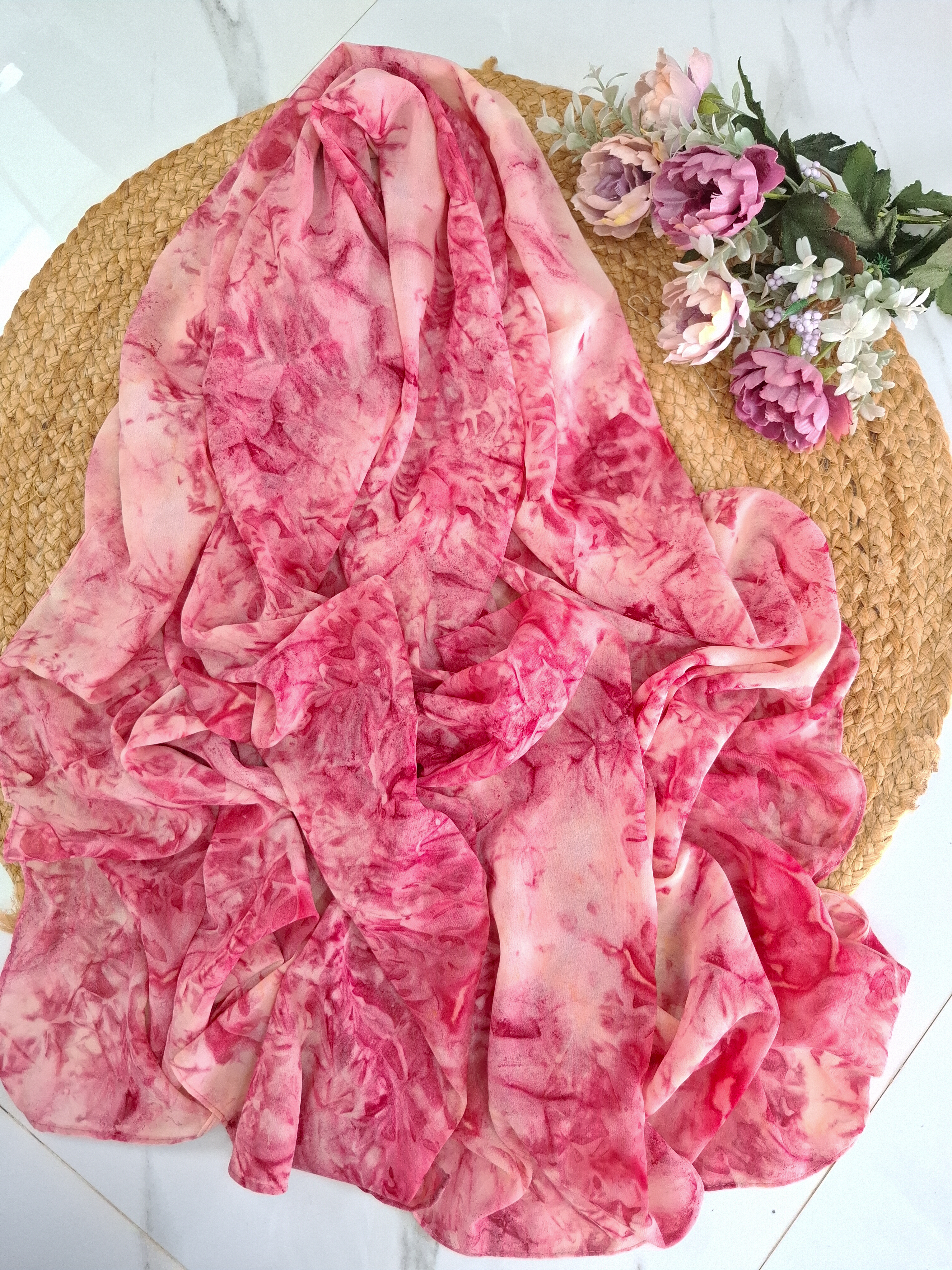 Pink Tie dye Hijab