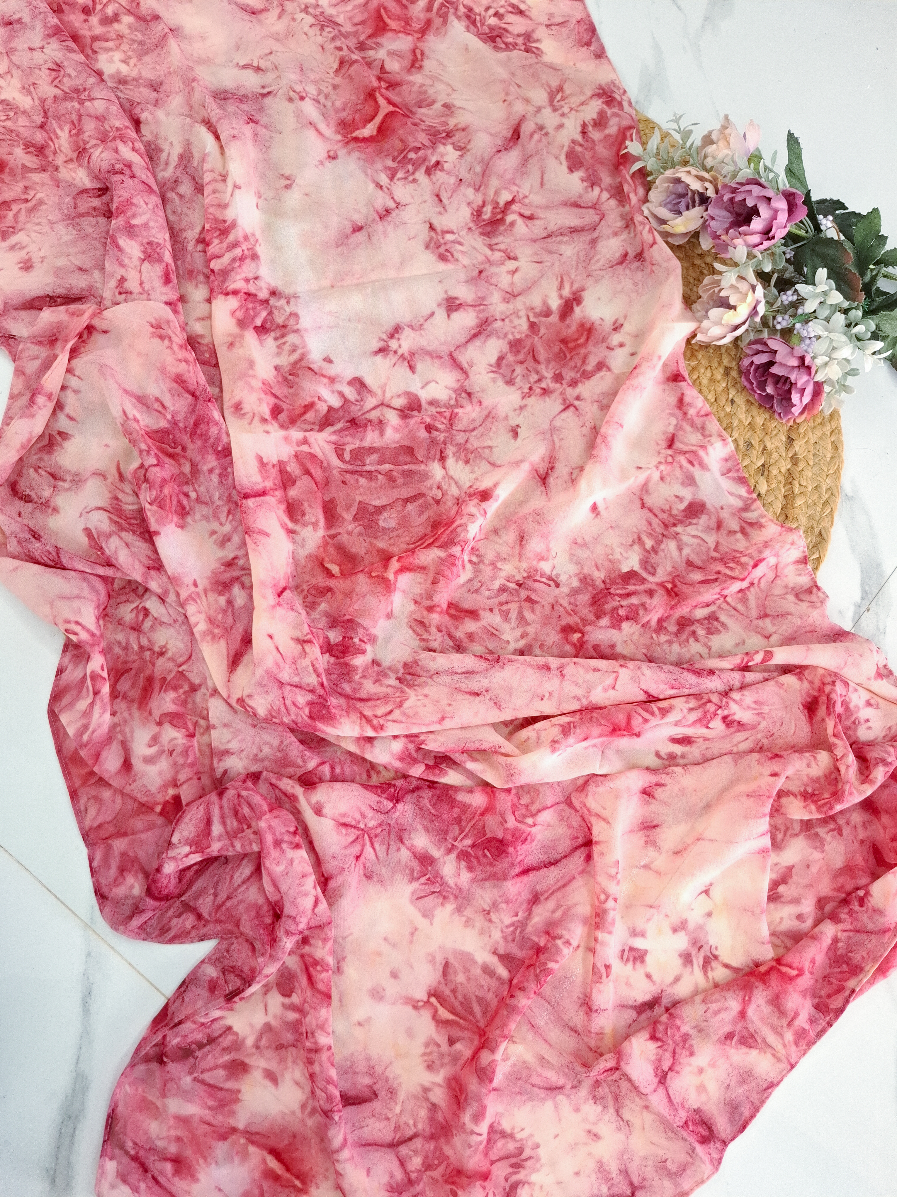 Pink Tie dye Hijab