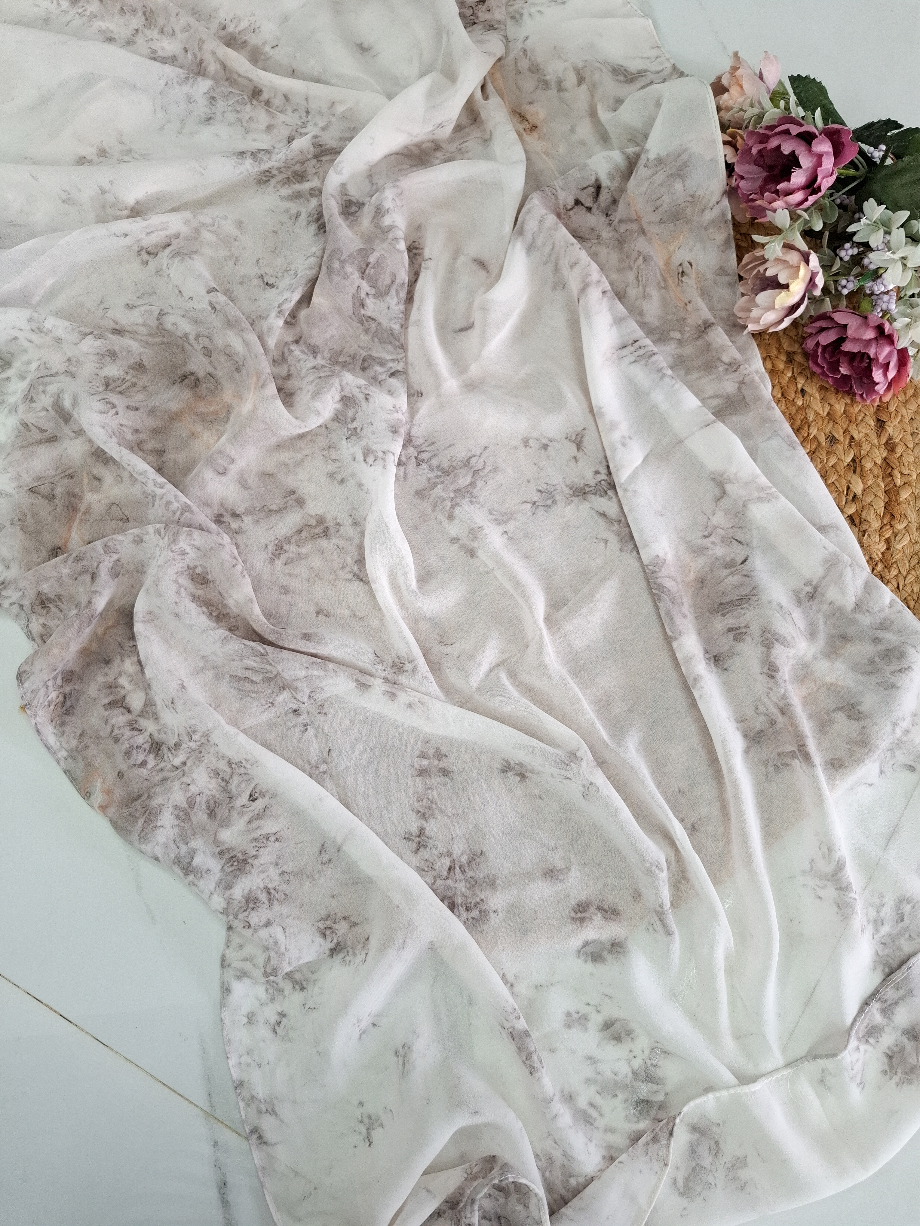 Grey Tie dye Hijab