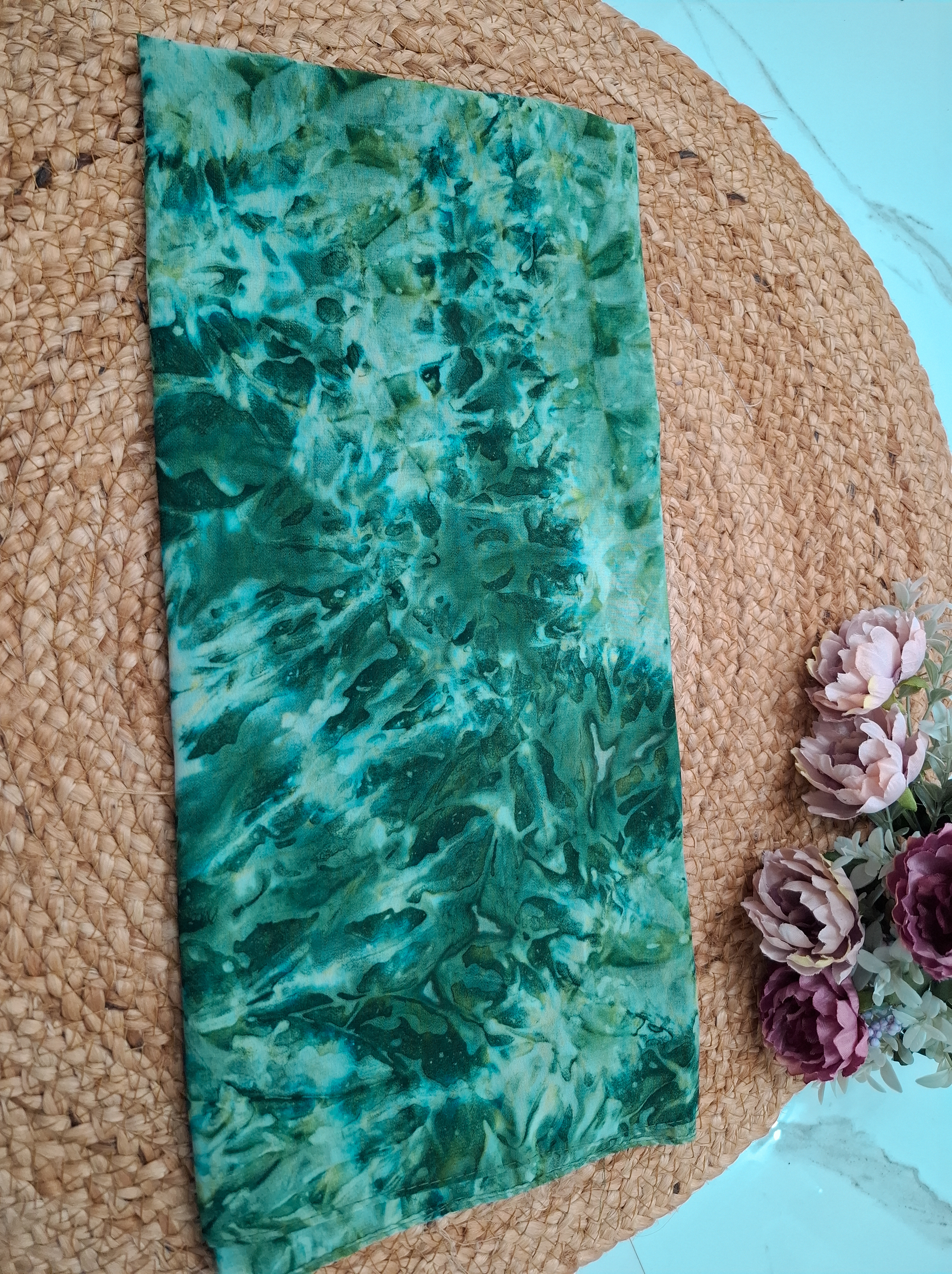  Green Tie dye Hijab