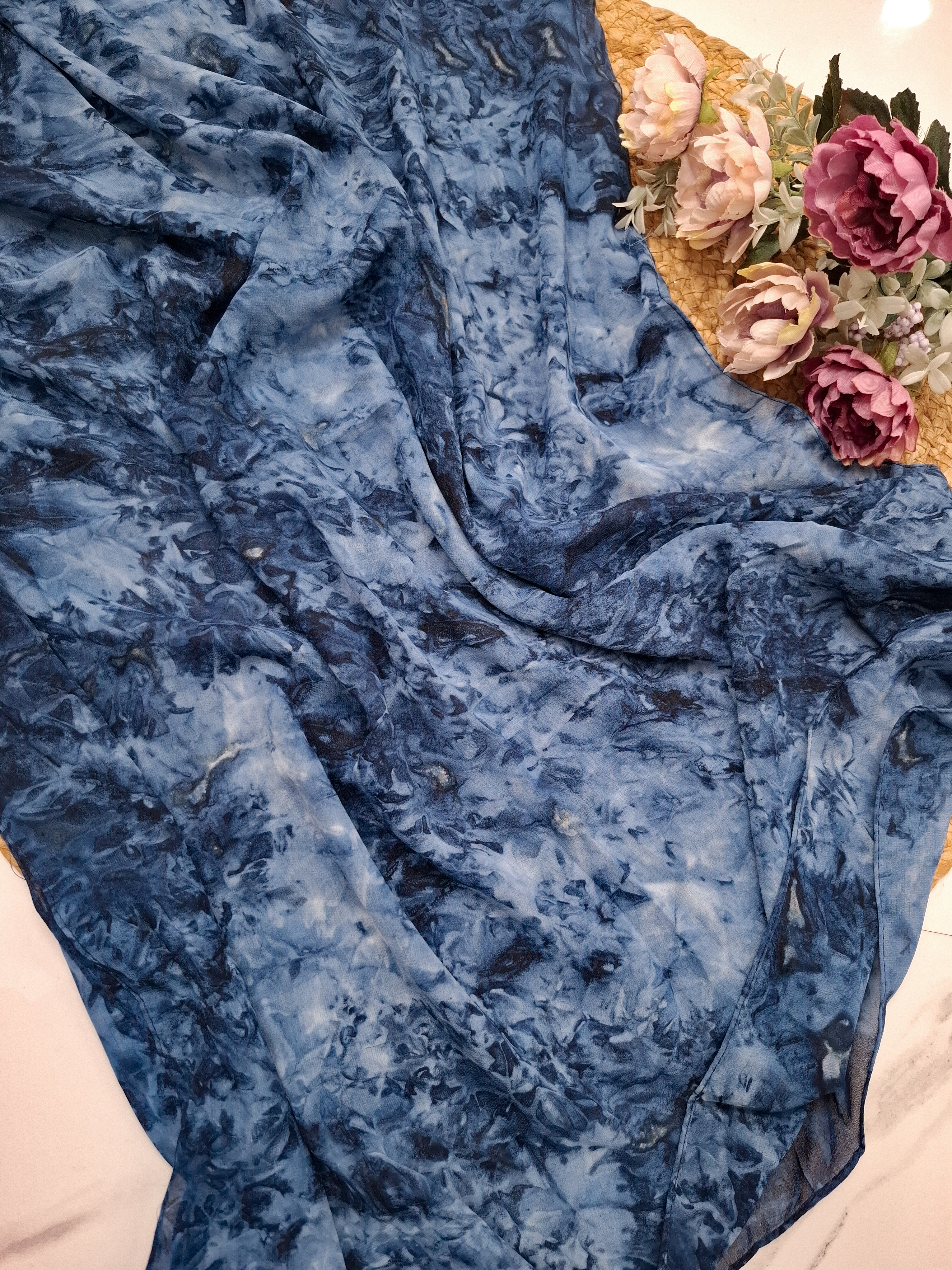  Blue Tie dye Hijab