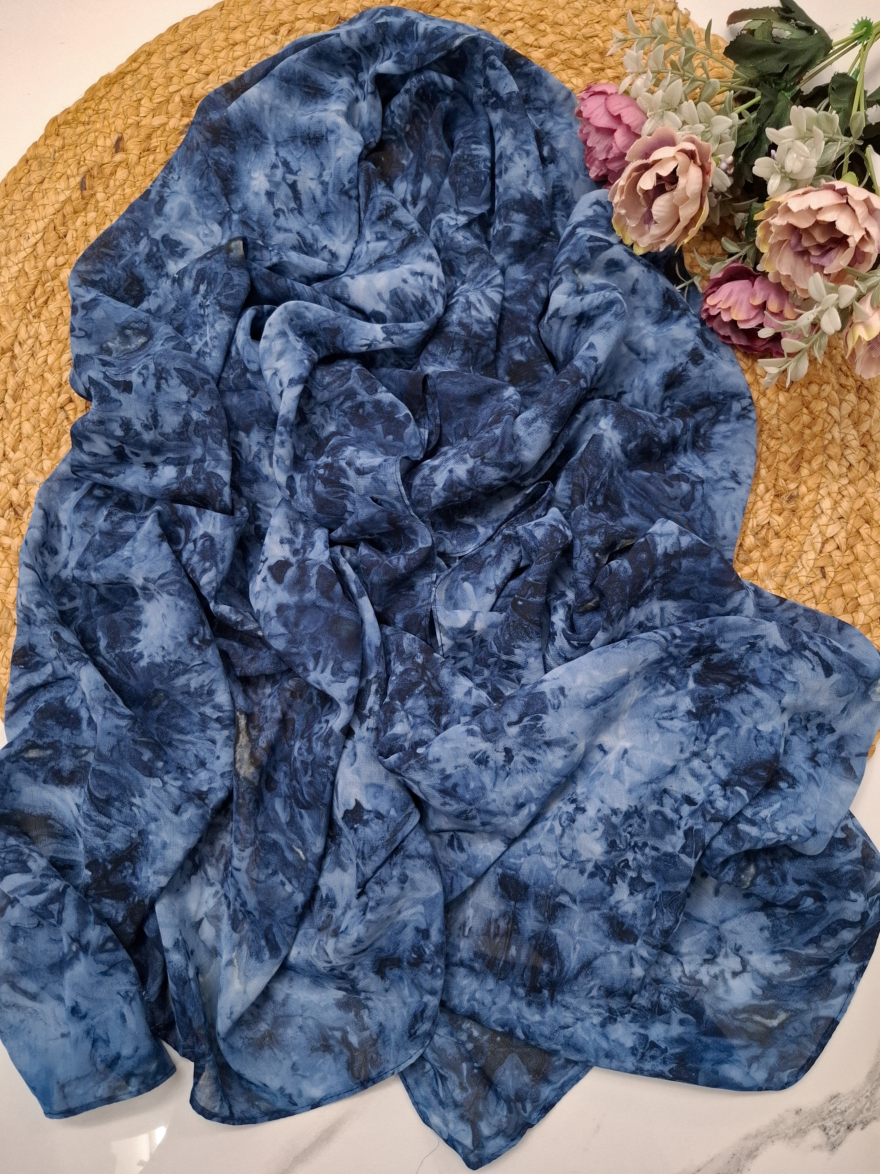  Blue Tie dye Hijab