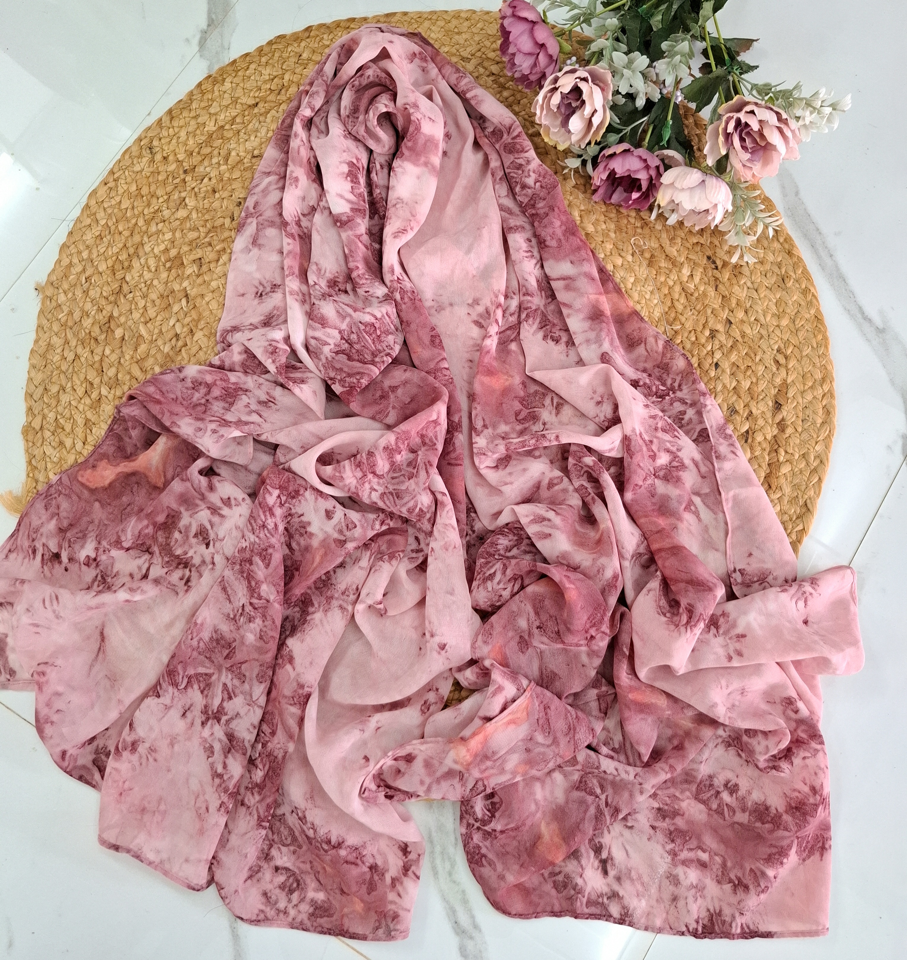 Pink Tie dye Hijab
