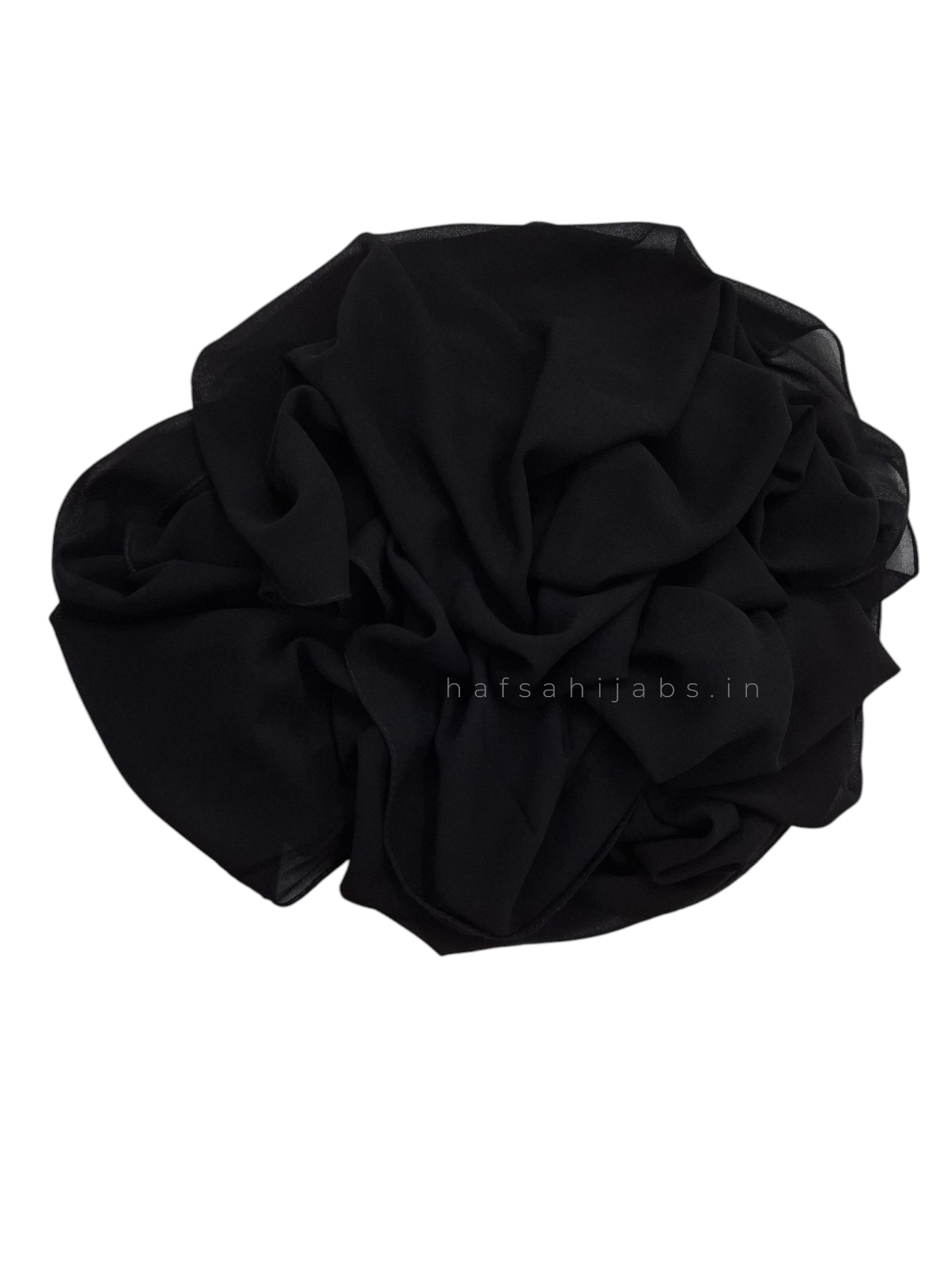 Jet Black Soft georgette hijab