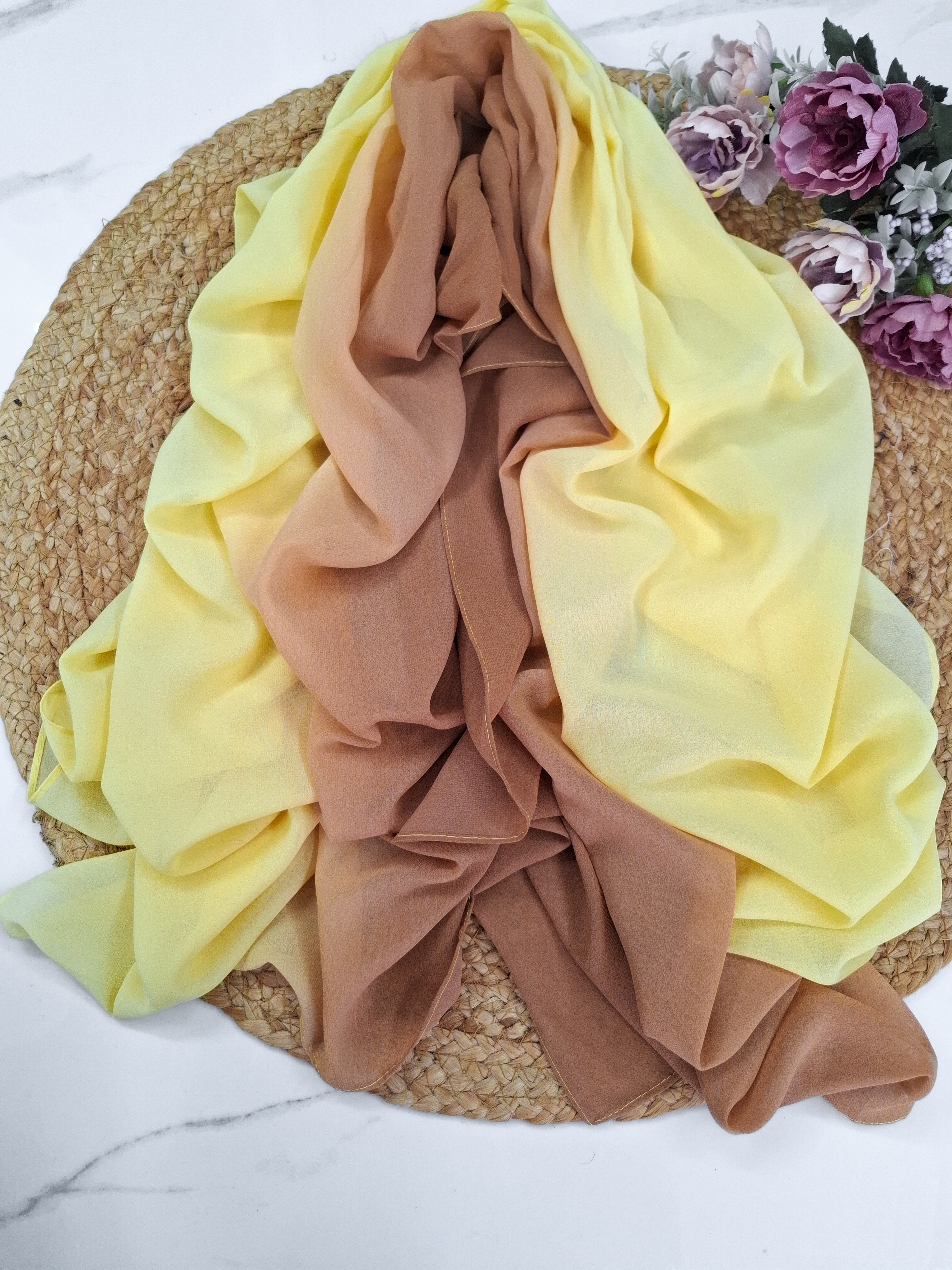 Yellow Ombre Hijab 
