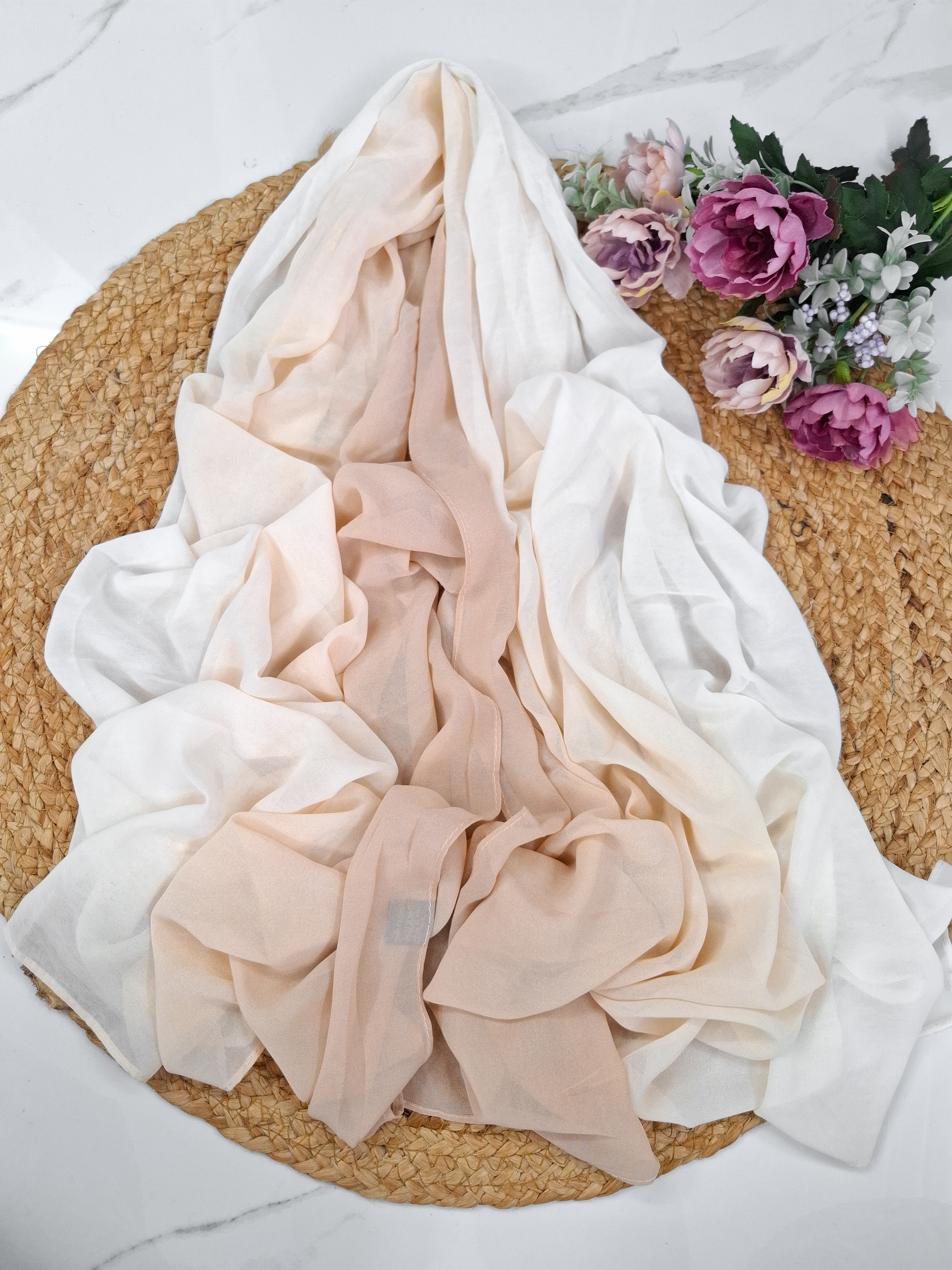 Peach Ombre Hijab 