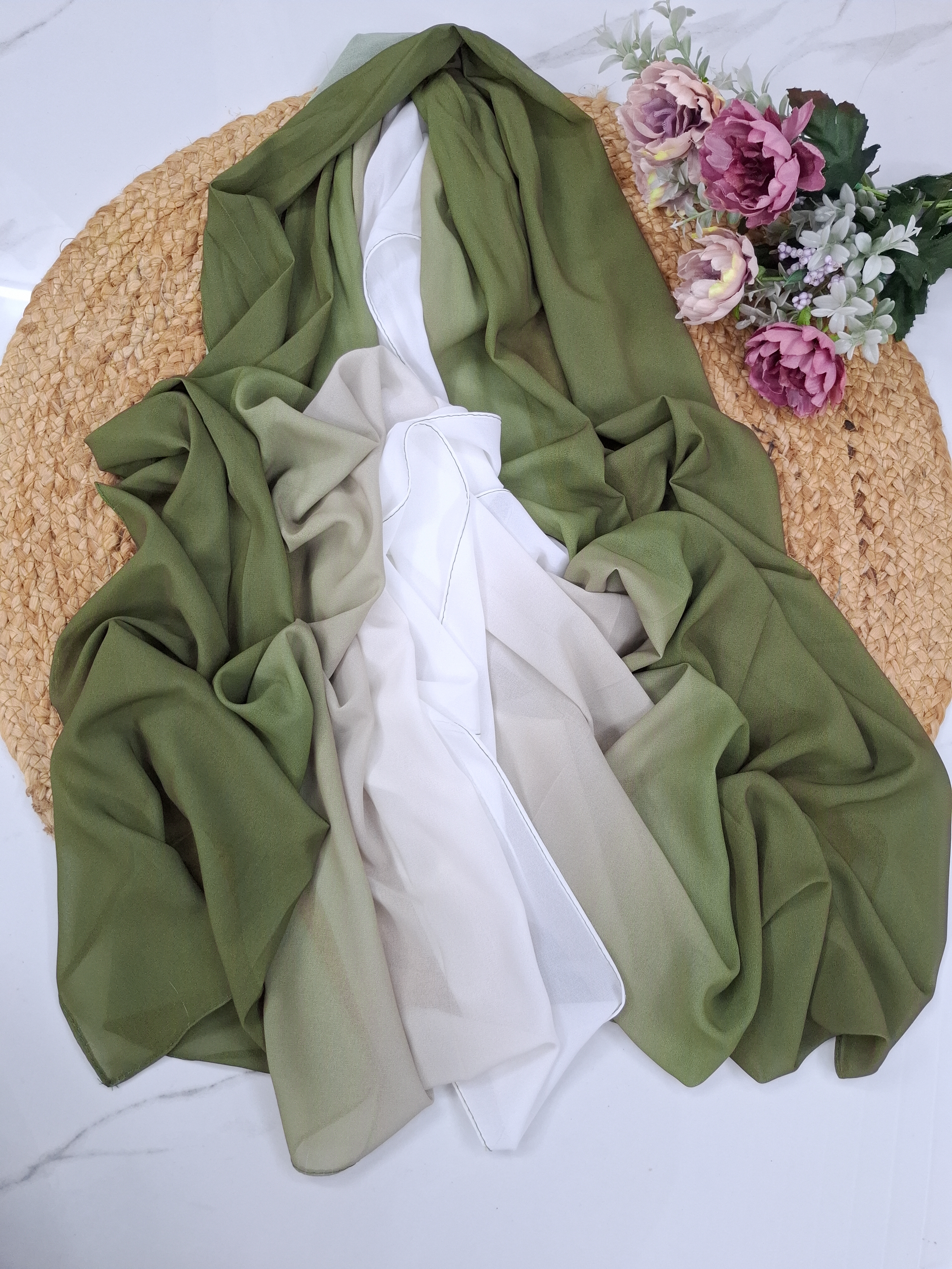 green Ombre Hijab 