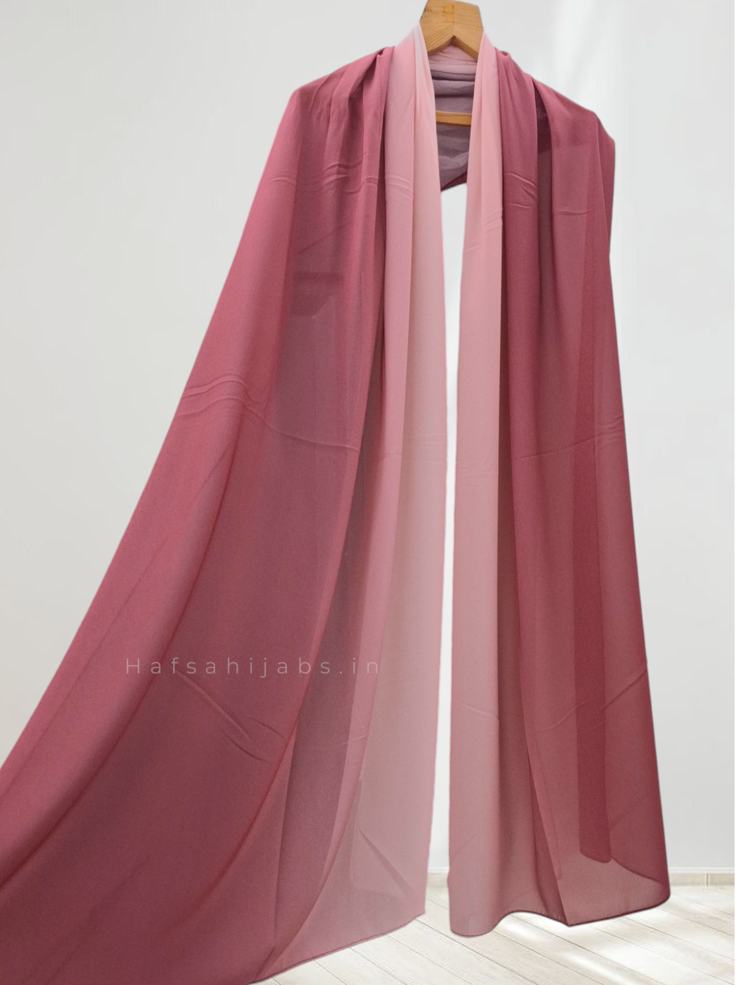 Red/peach Ombre Hijab 