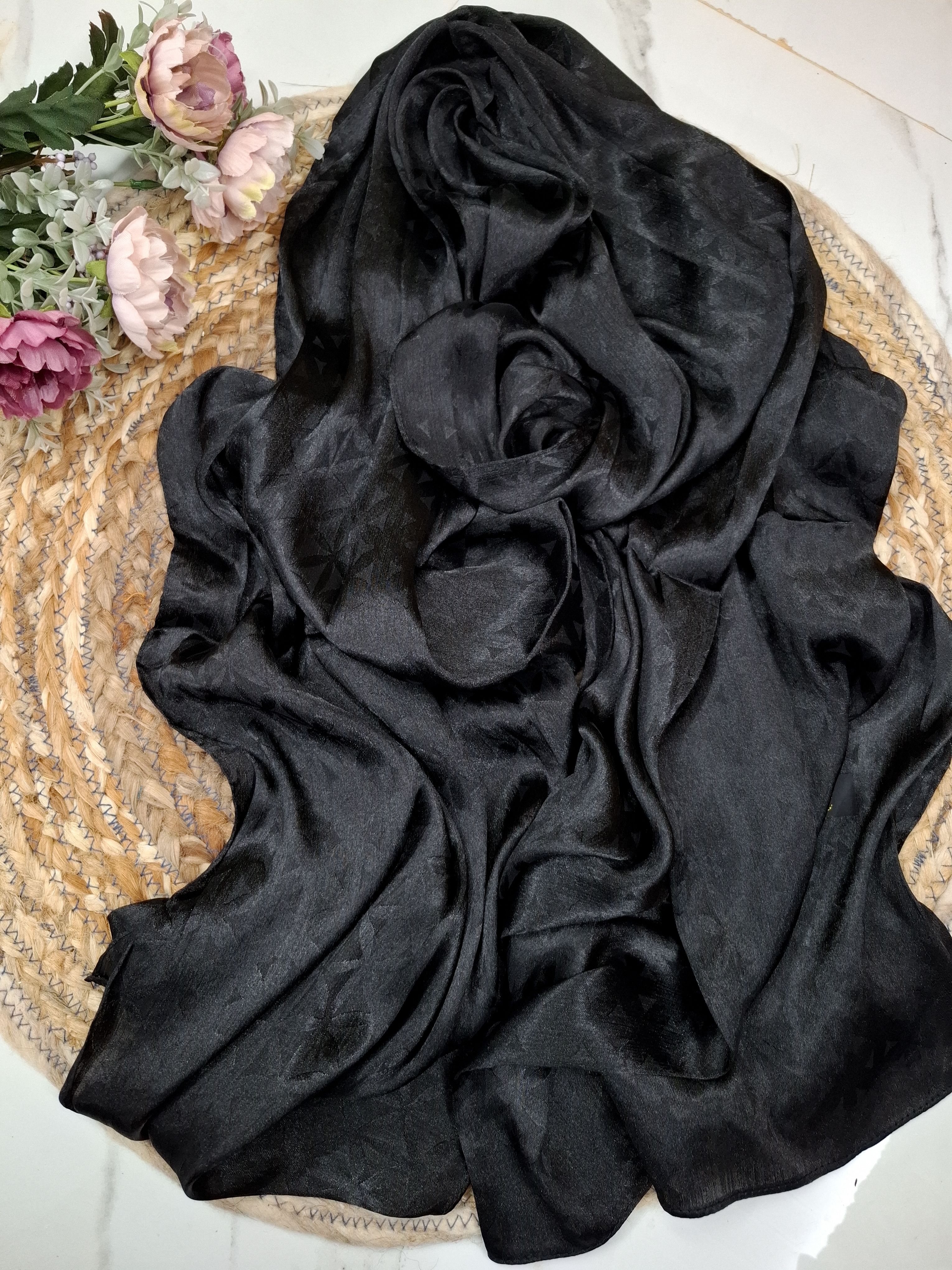 Textured Satin Hijab 