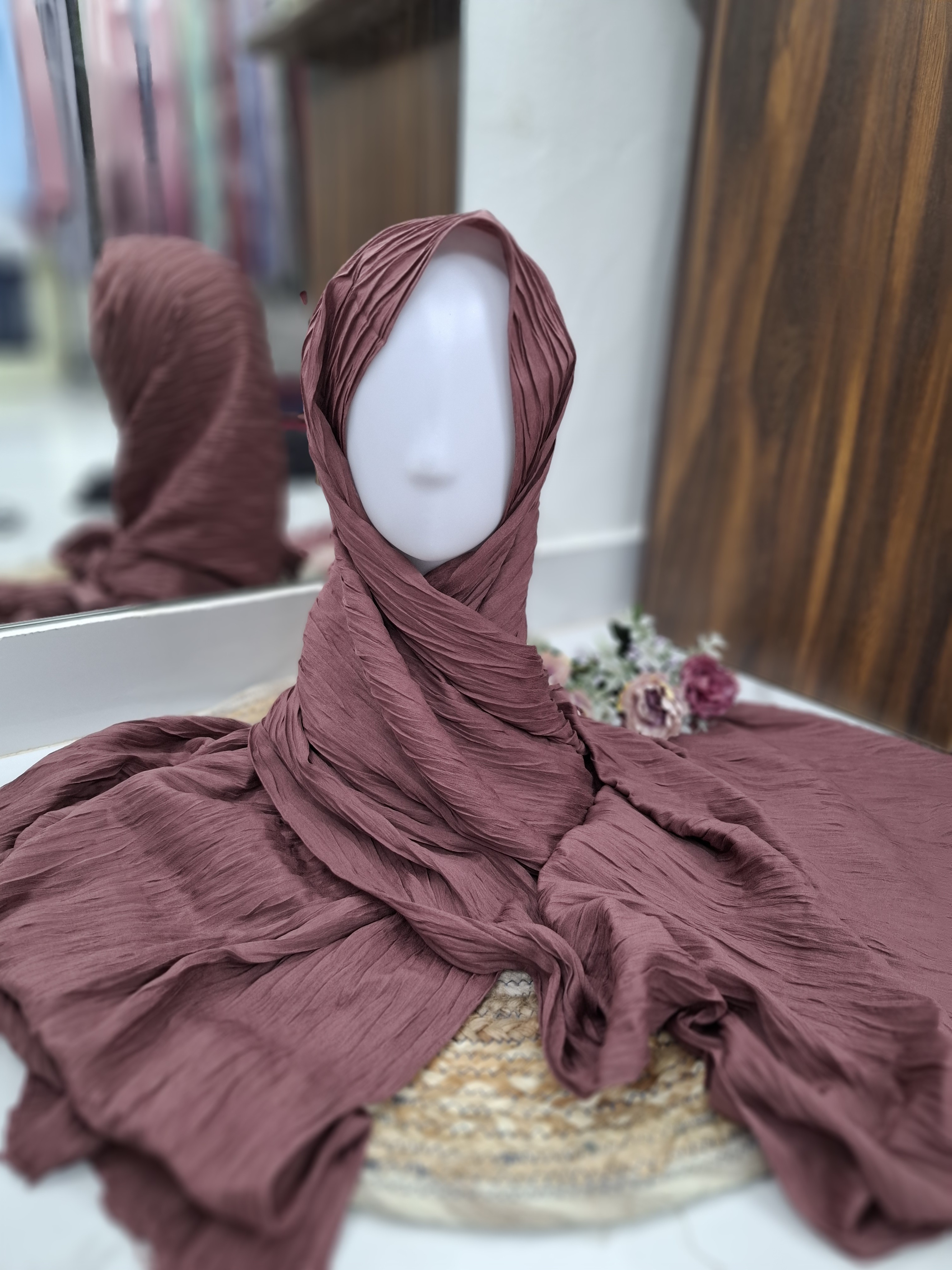 Soft Pleated  Cotton Hijab 