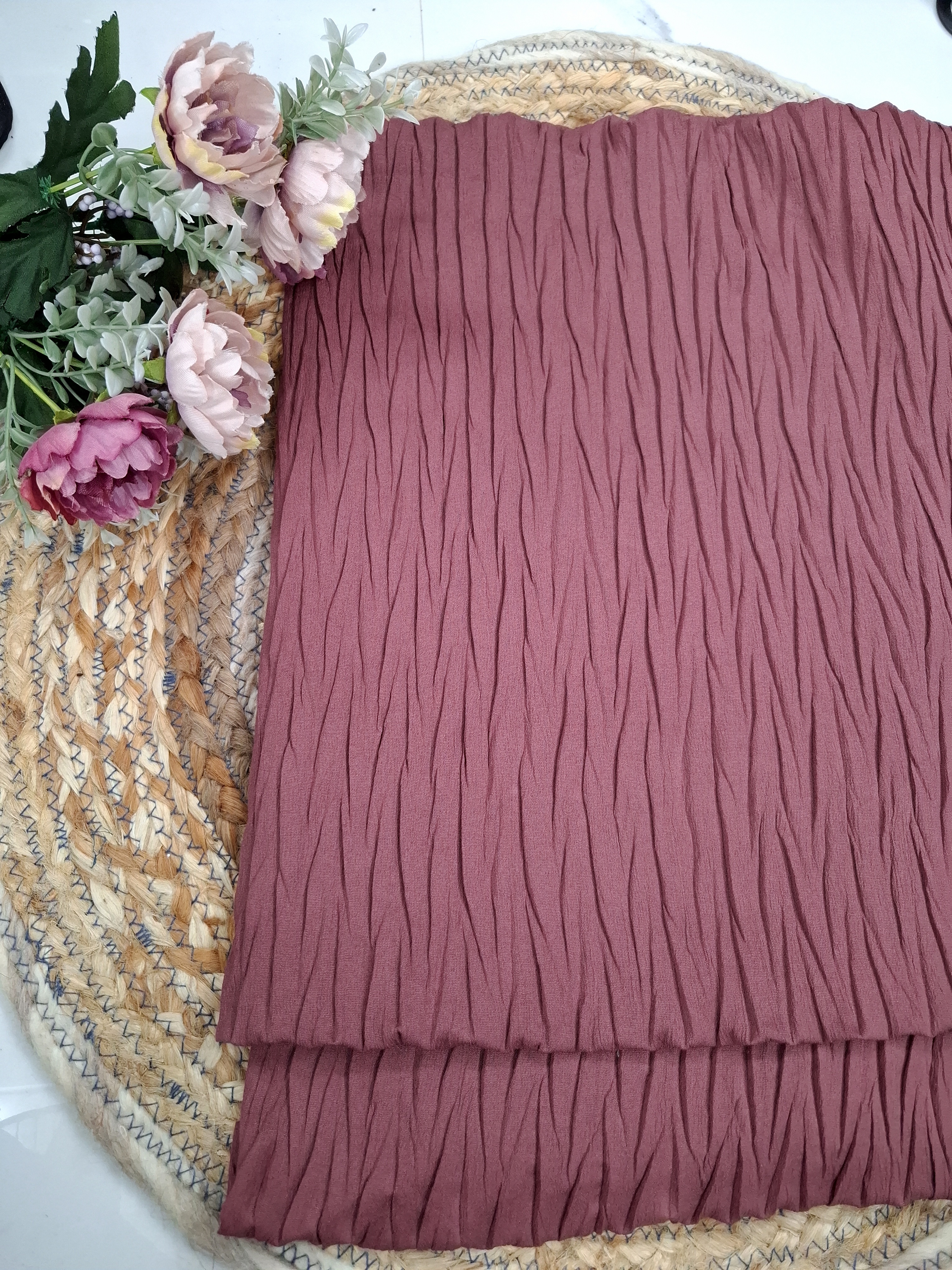 Soft Pleated  Cotton Hijab 