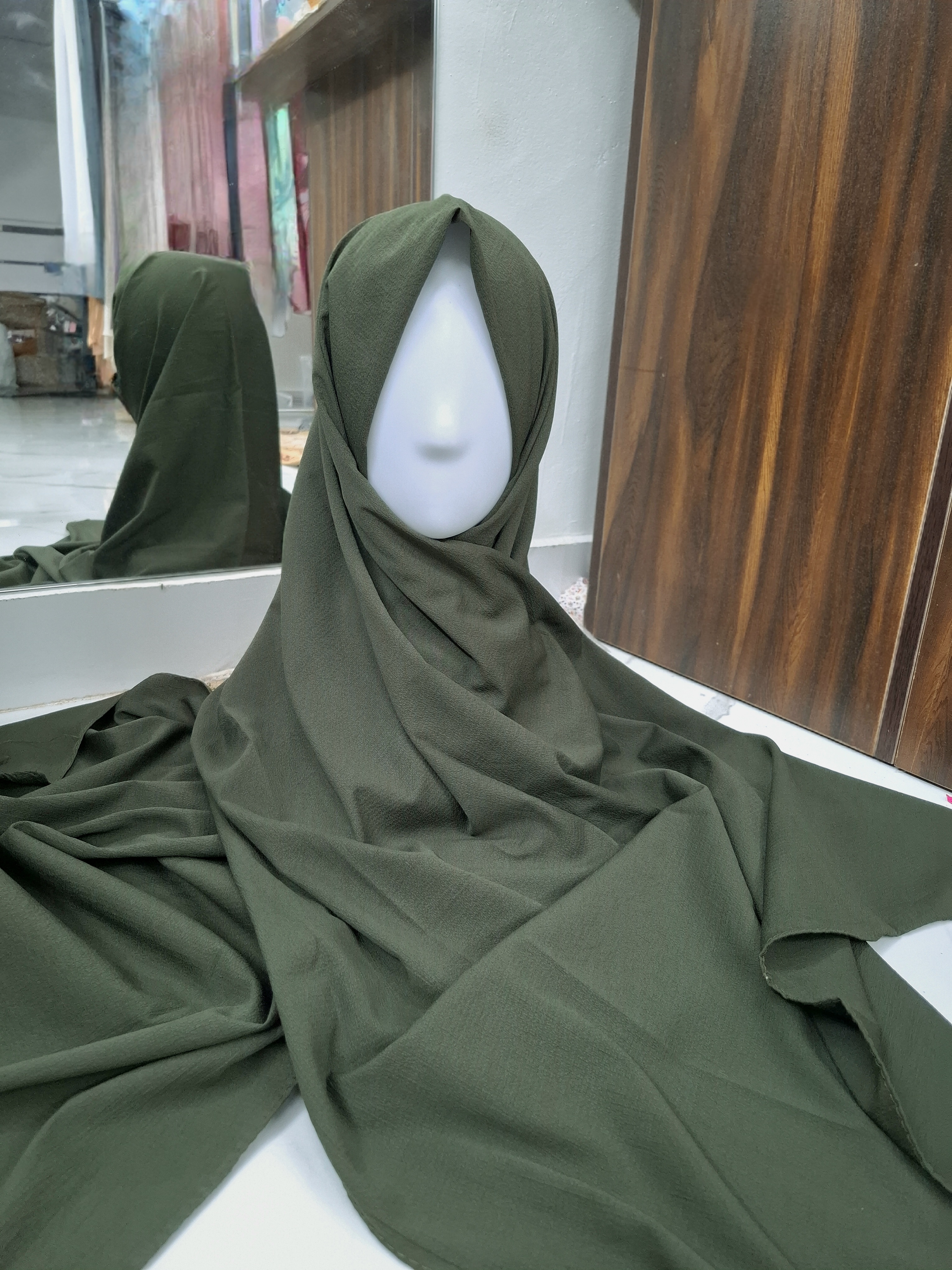 Textured Bubble Georgette-Cotton Hijab