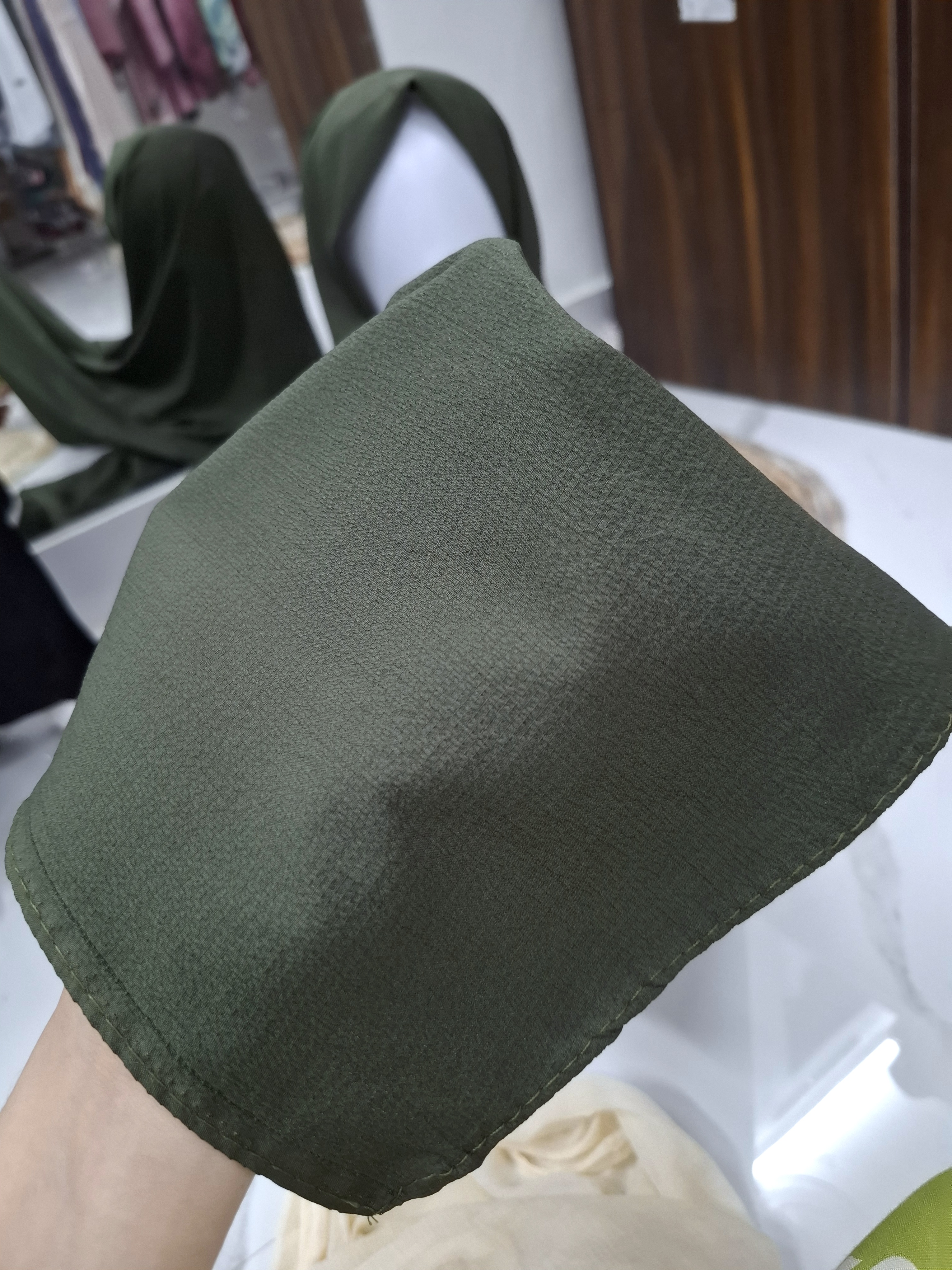 Textured Bubble Georgette-Cotton Hijab