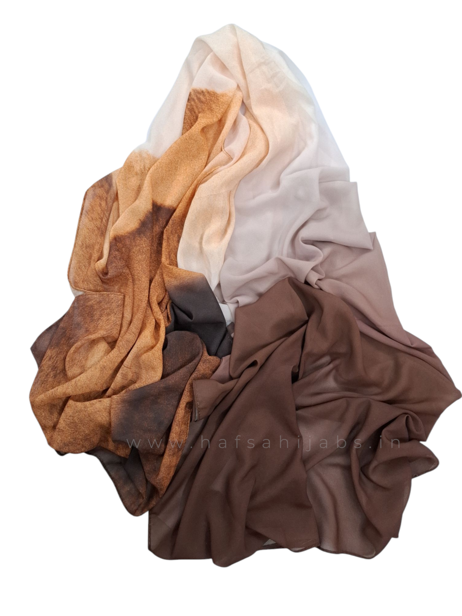  Ombre printed Chiffon Hijab