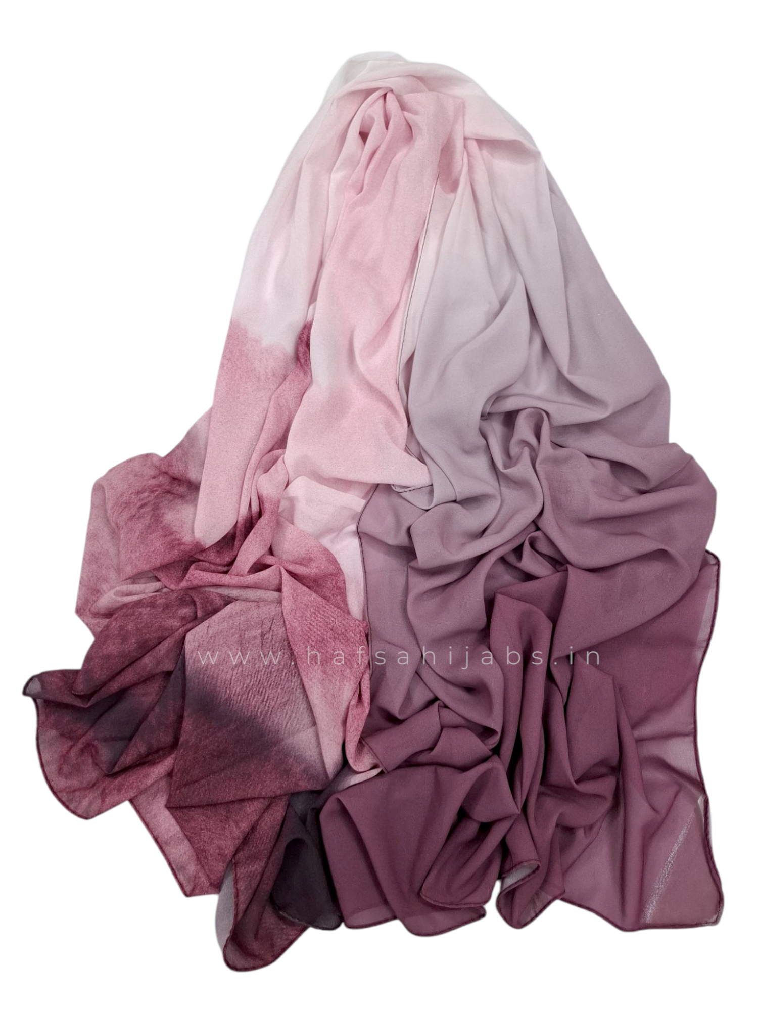  Ombre printed Chiffon Hijab