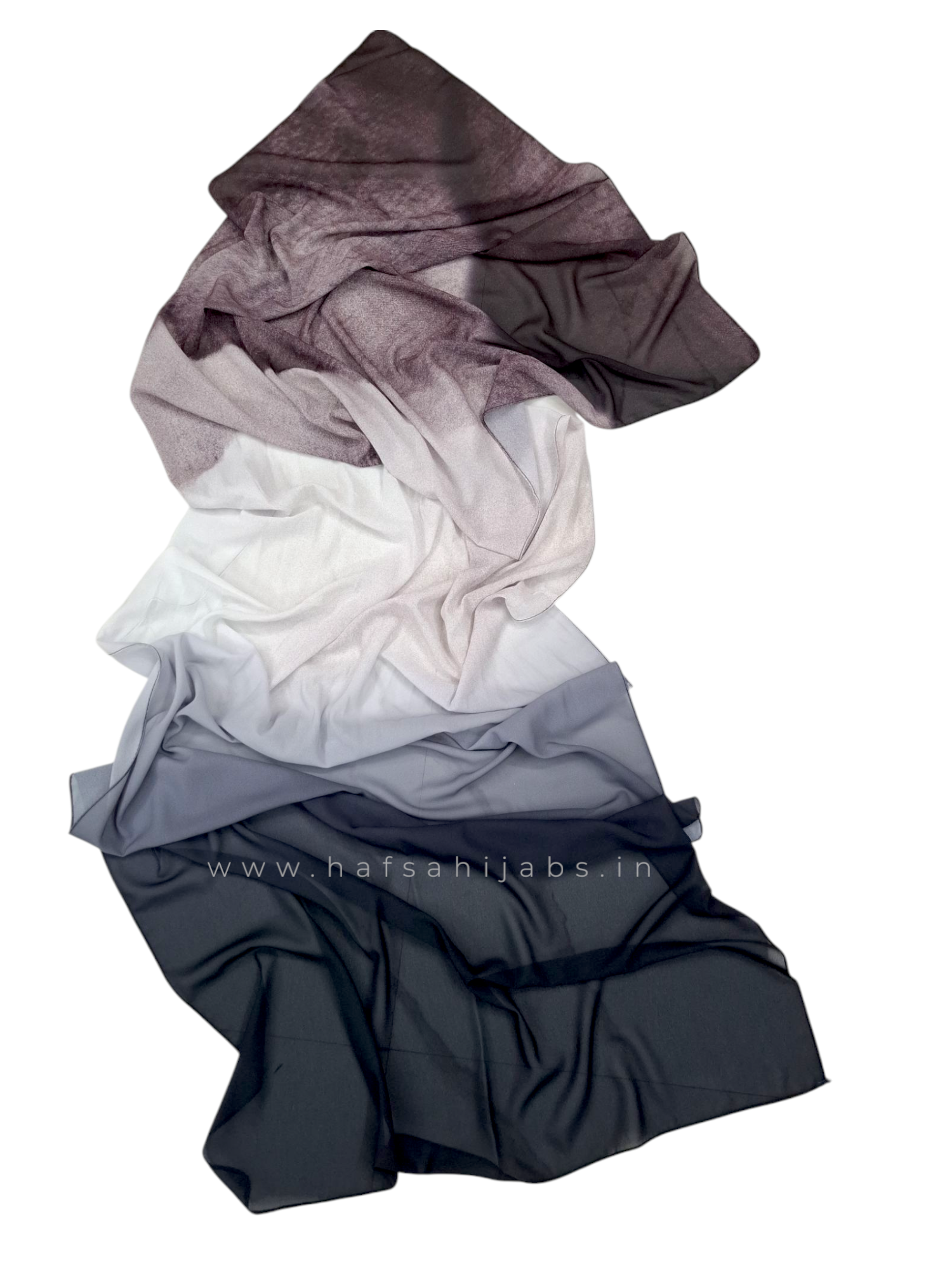  Ombre printed Chiffon hijab 