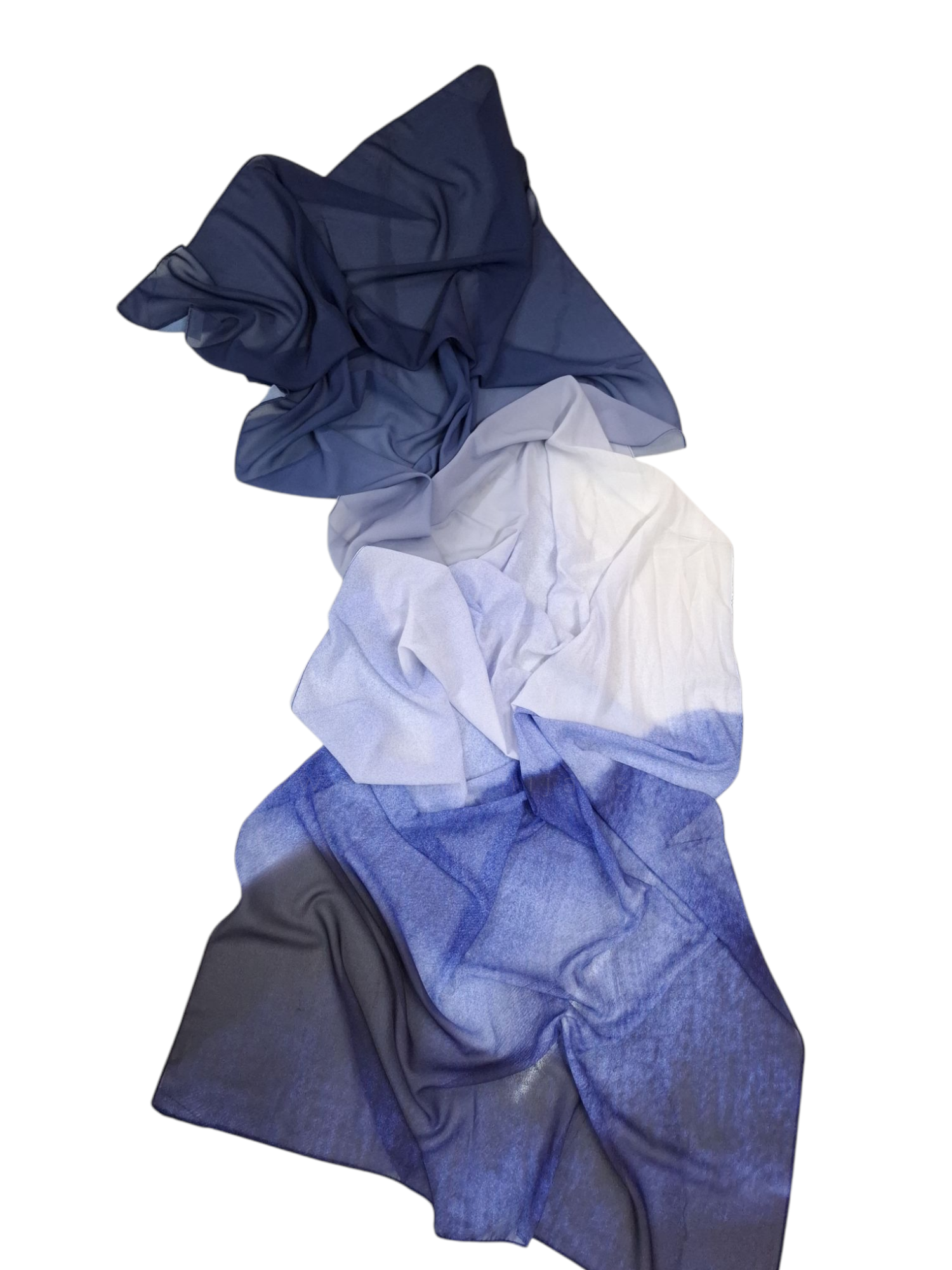  Ombre printed Chiffon hijab 