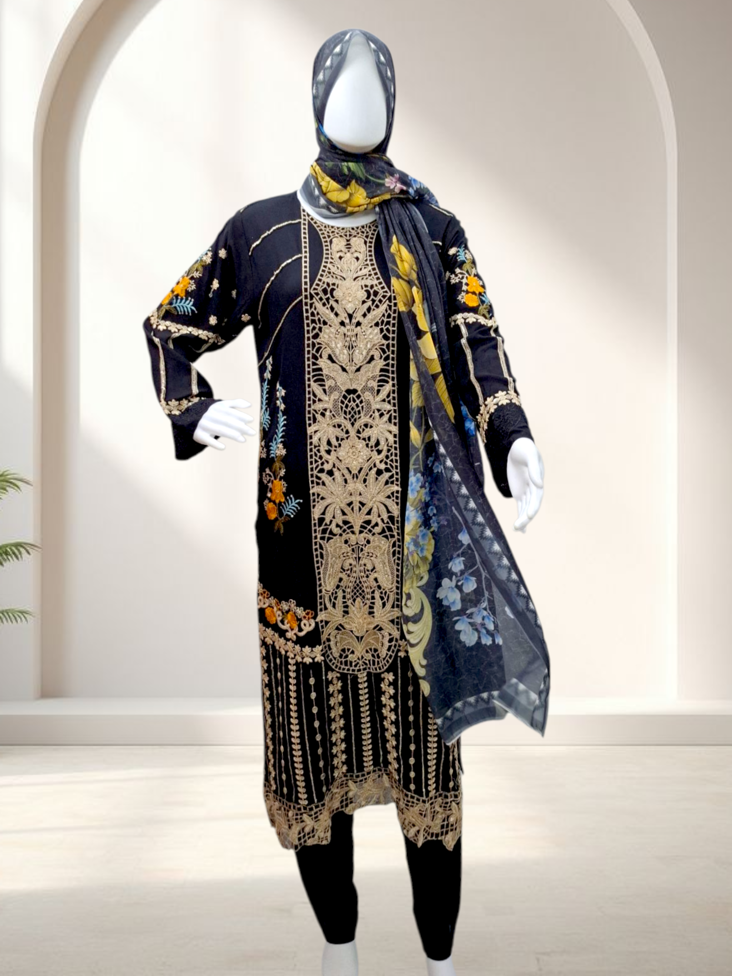 Luxury Pakistani Embroidered Suit 