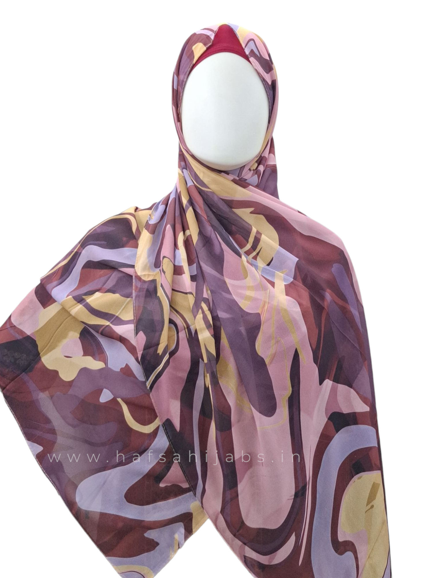 Mystic Marble – Printed Chiffon Hijab (2m)