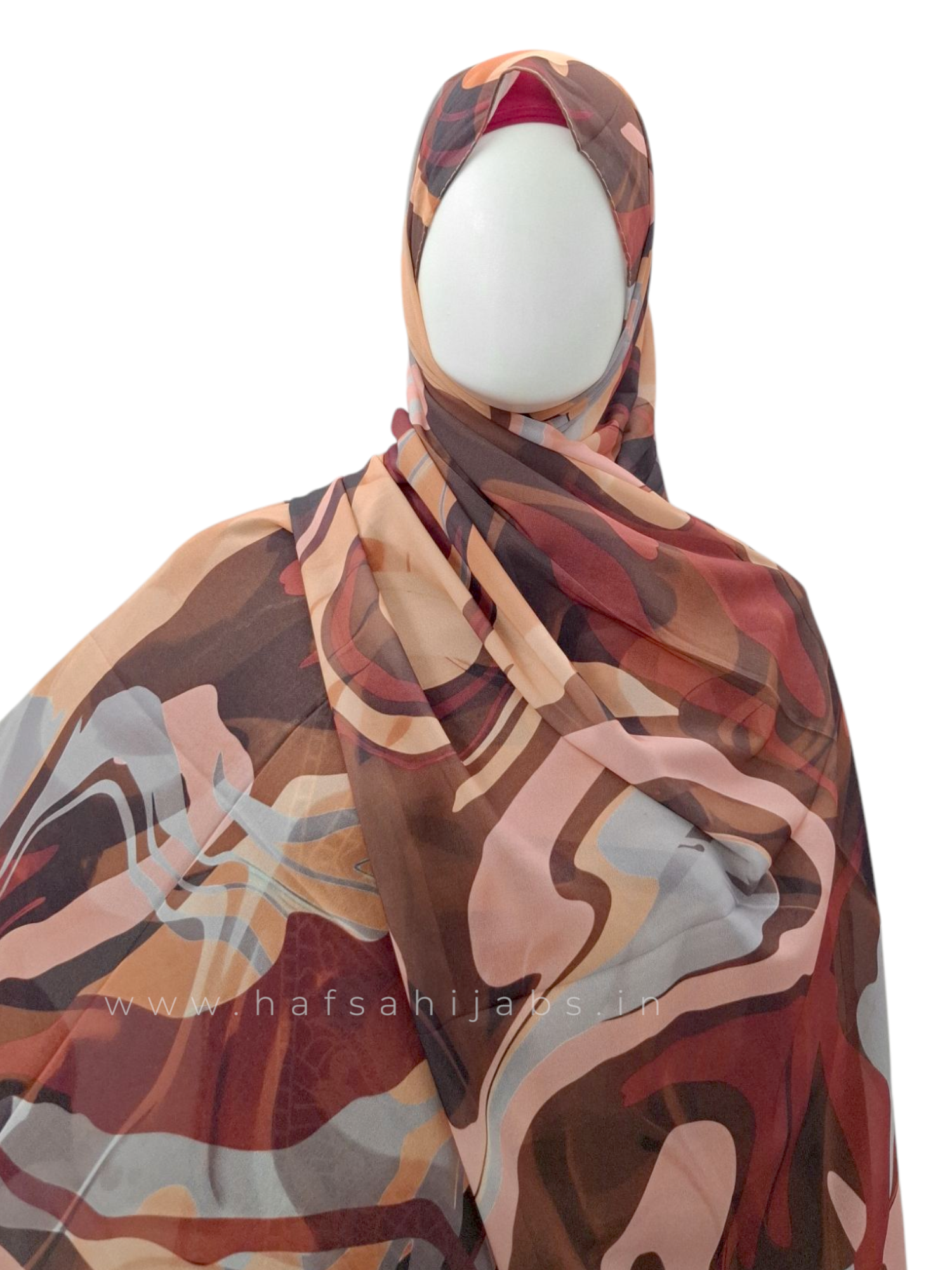 Mystic Marble – Printed Chiffon Hijab (2m)
