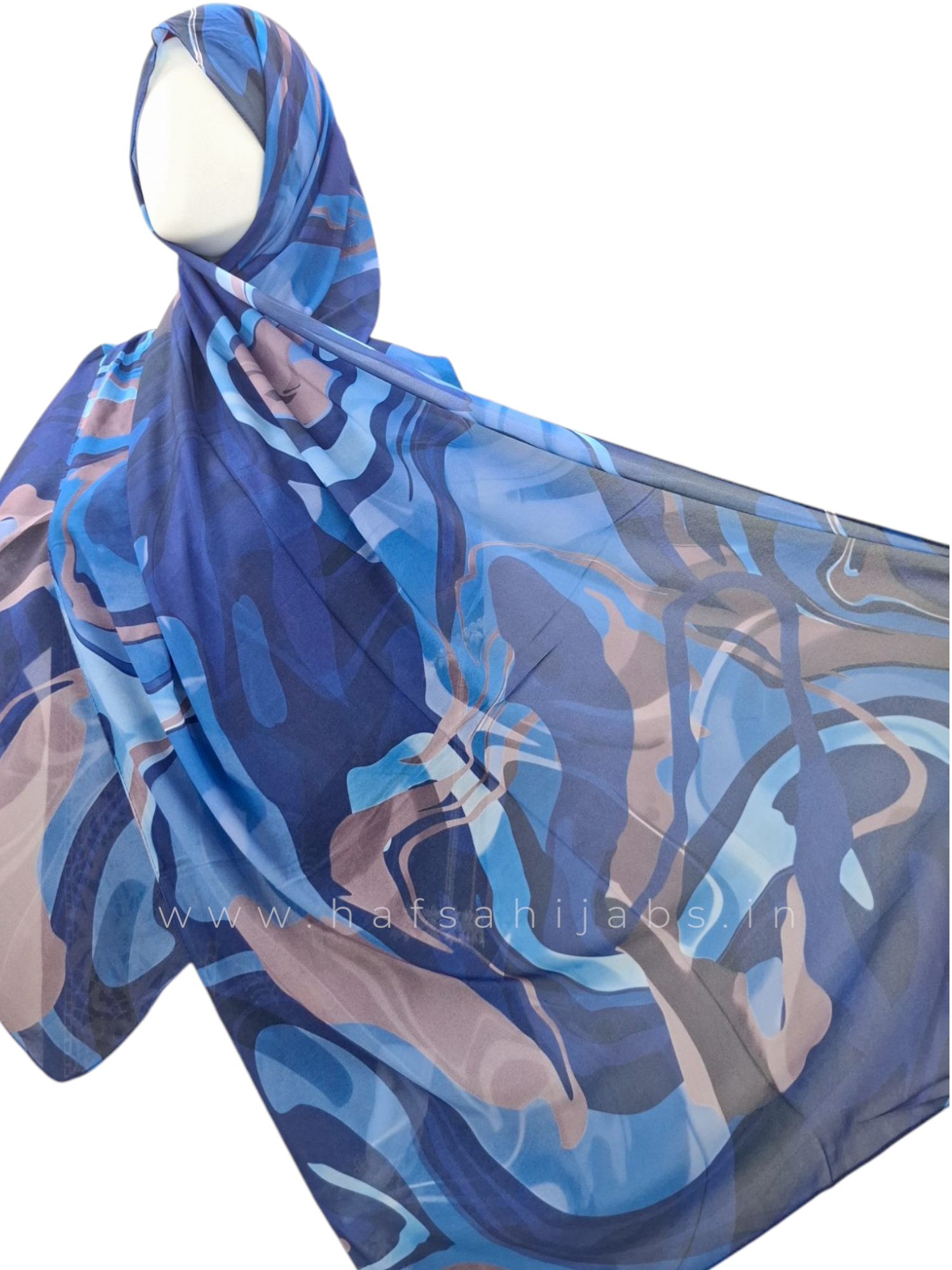 Mystic Marble – Printed Chiffon Hijab (2m)