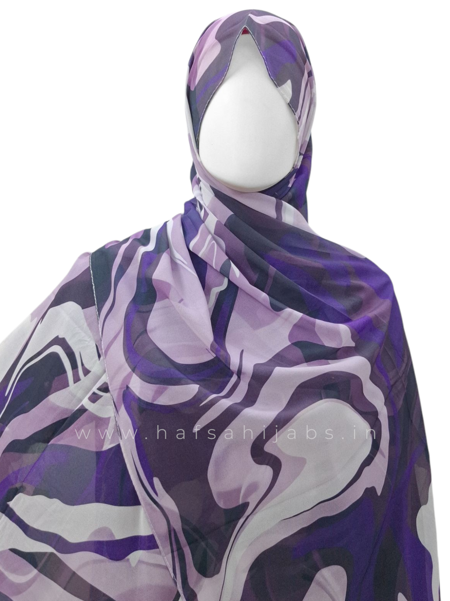 Mystic Marble – Printed Chiffon Hijab (2m)
