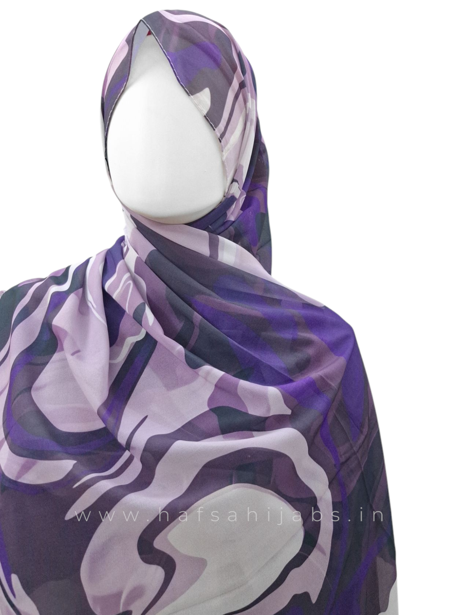 Mystic Marble – Printed Chiffon Hijab (2m)