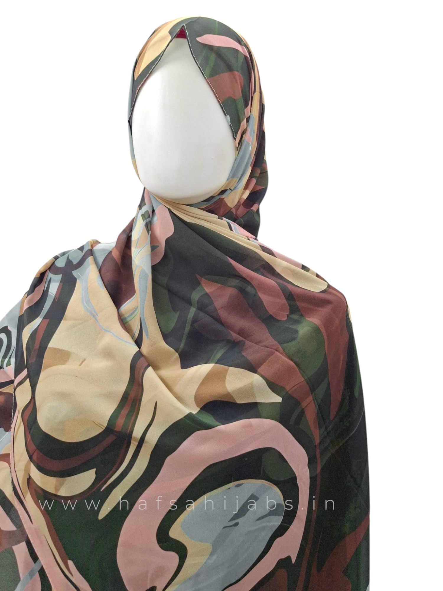 Mystic Marble – Printed Chiffon Hijab (2m)