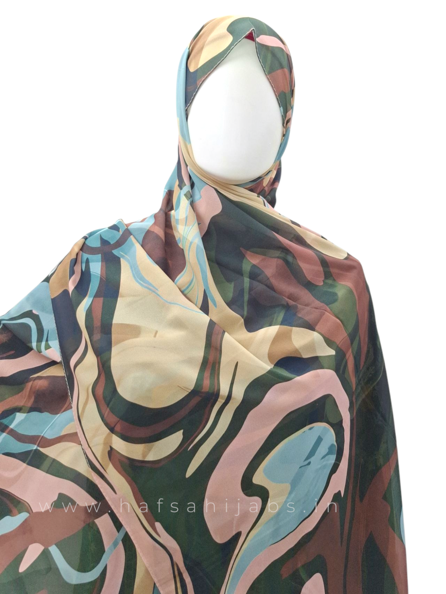 Mystic Marble – Printed Chiffon Hijab (2m)