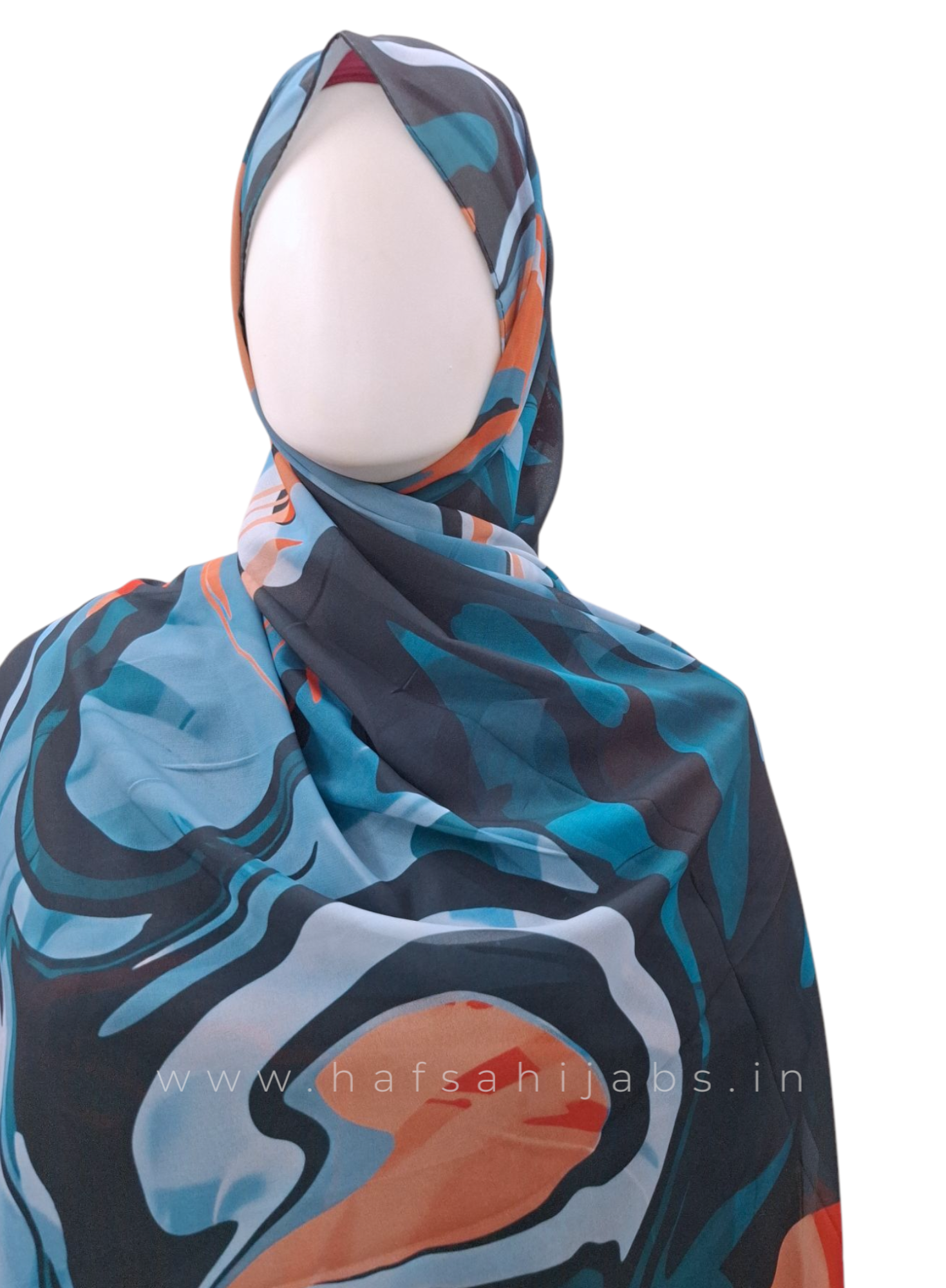 Mystic Marble – Printed Chiffon Hijab (2m)
