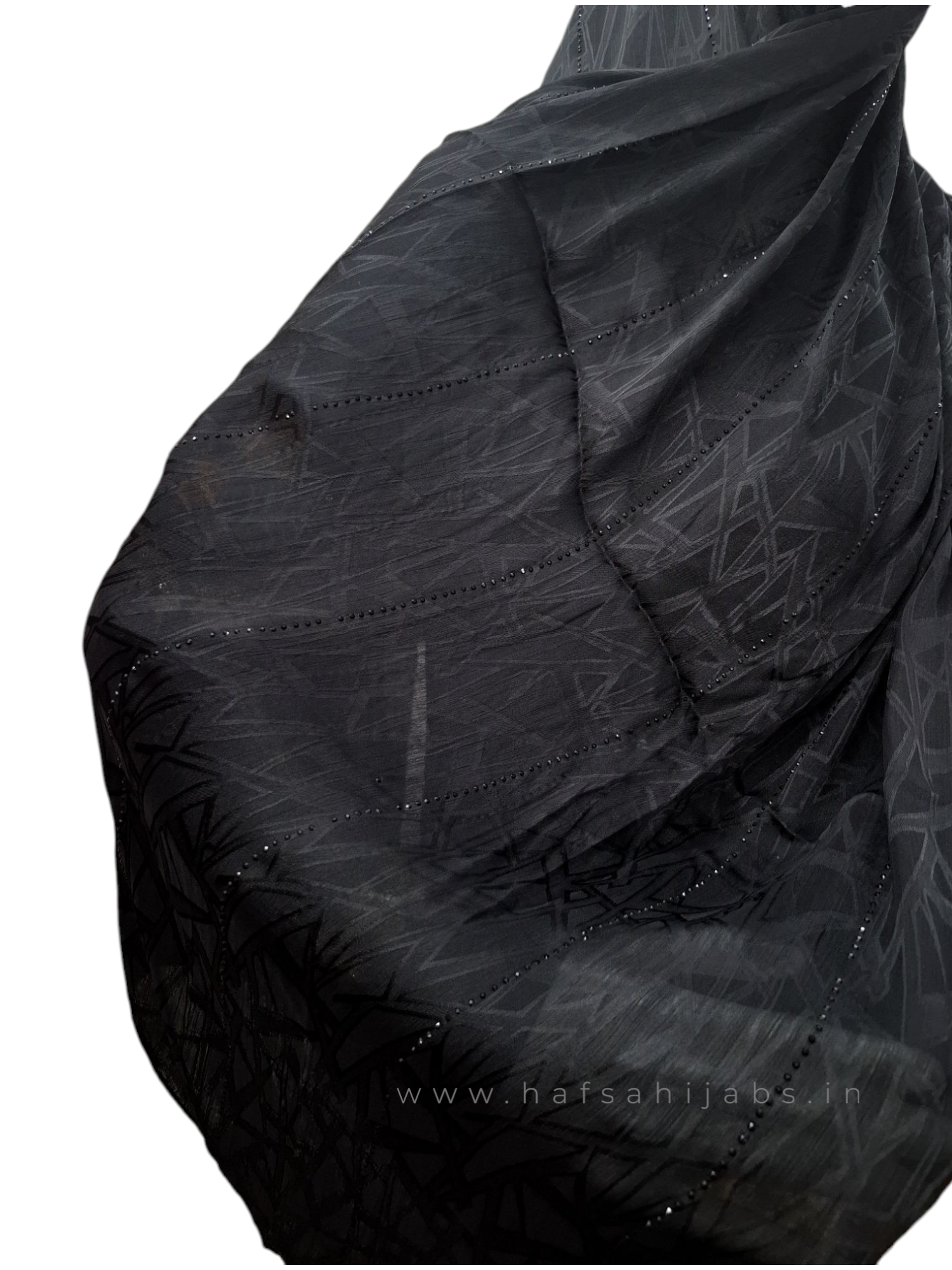 Noir Luxe – Black Satin Hijab