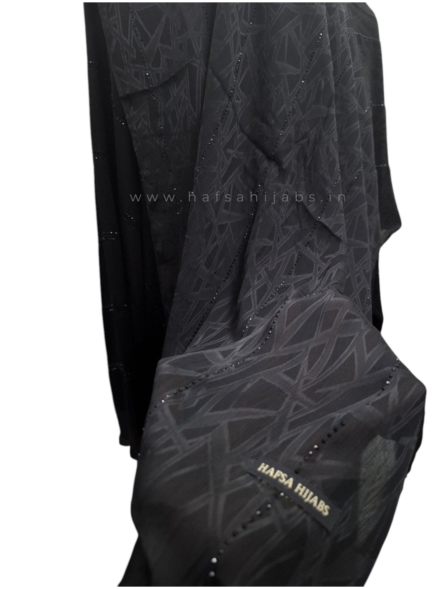 Noir Luxe – Black Satin Hijab