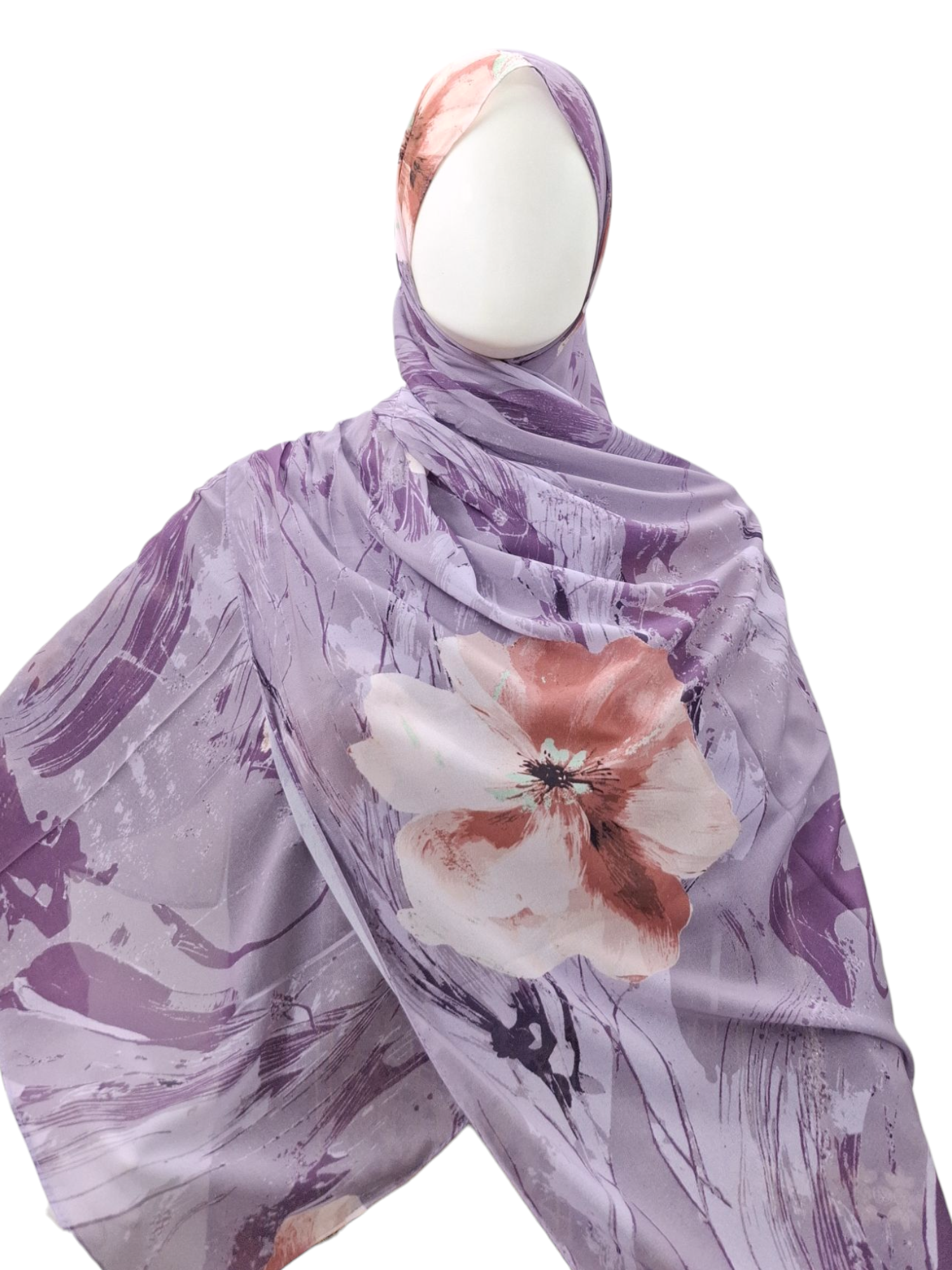 Floral mist - chiffon printed hijab