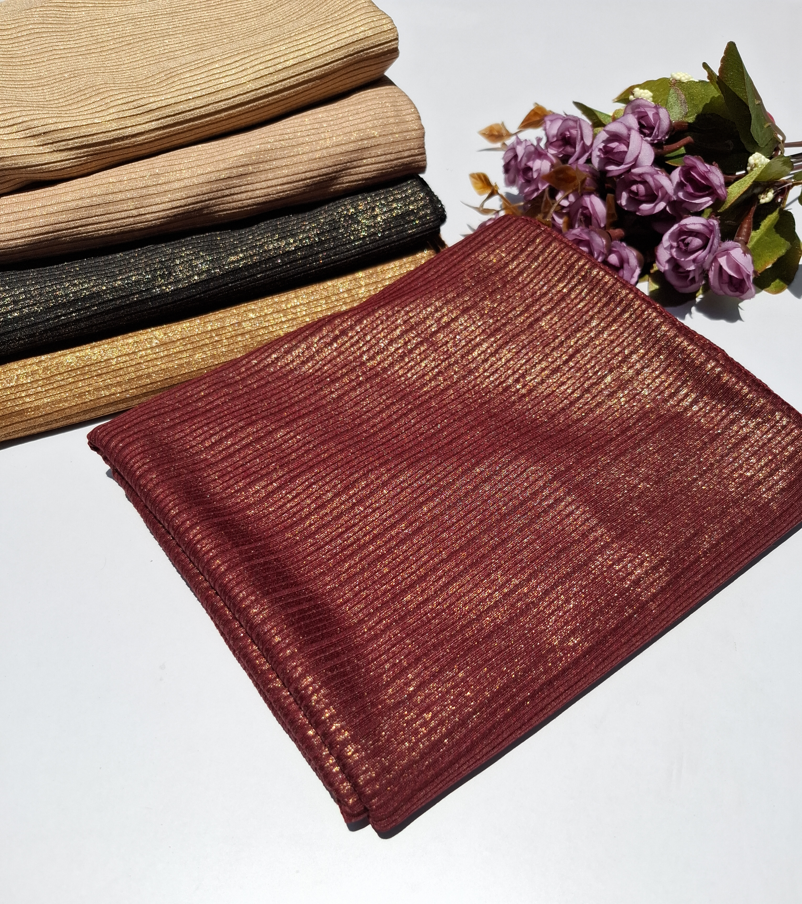 Premium Shimmer Ribbed Jersey Hijab