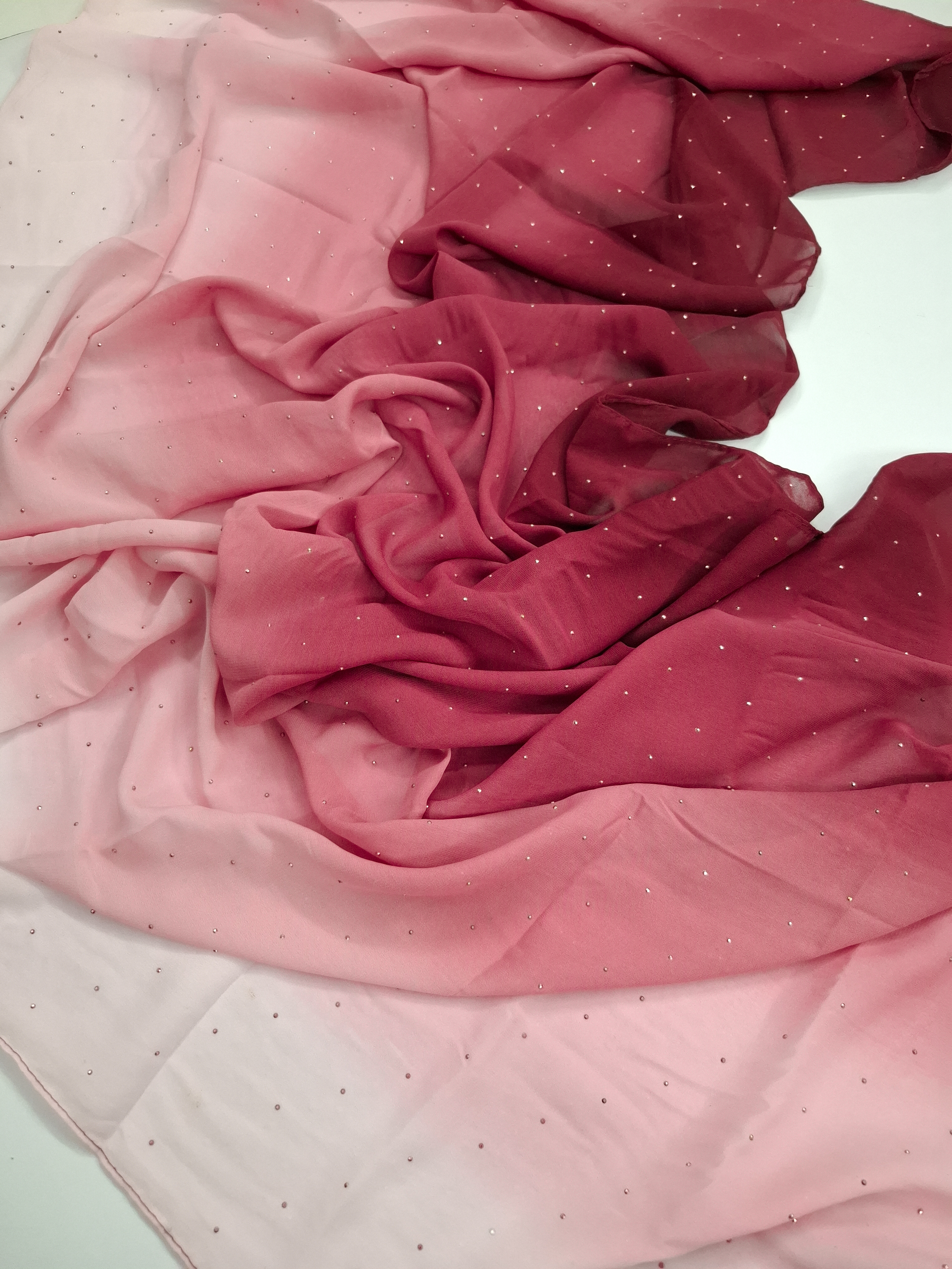 Triple Shaded Ombre Glitter Hijab
