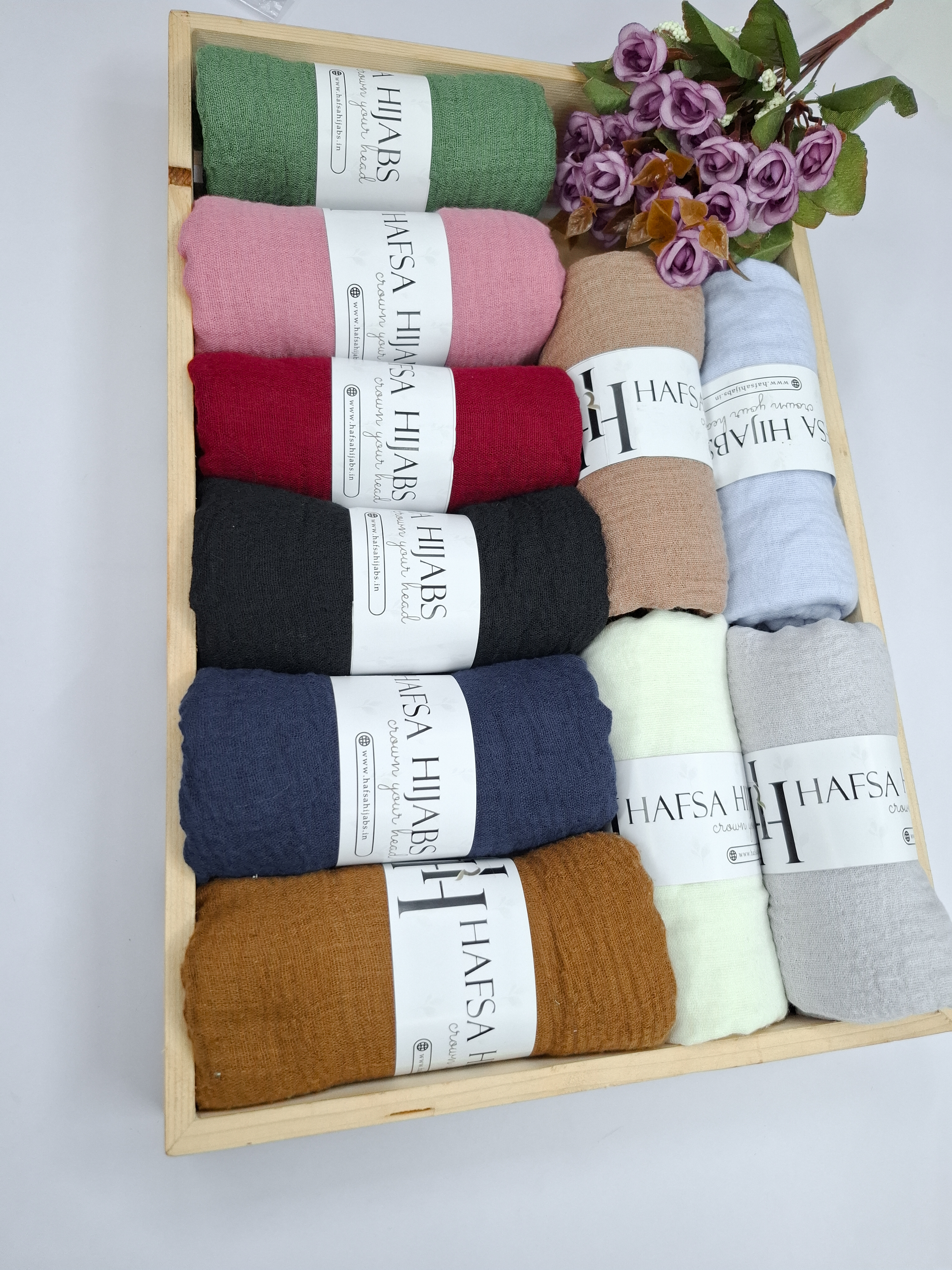 Crinkle cotton hijab 