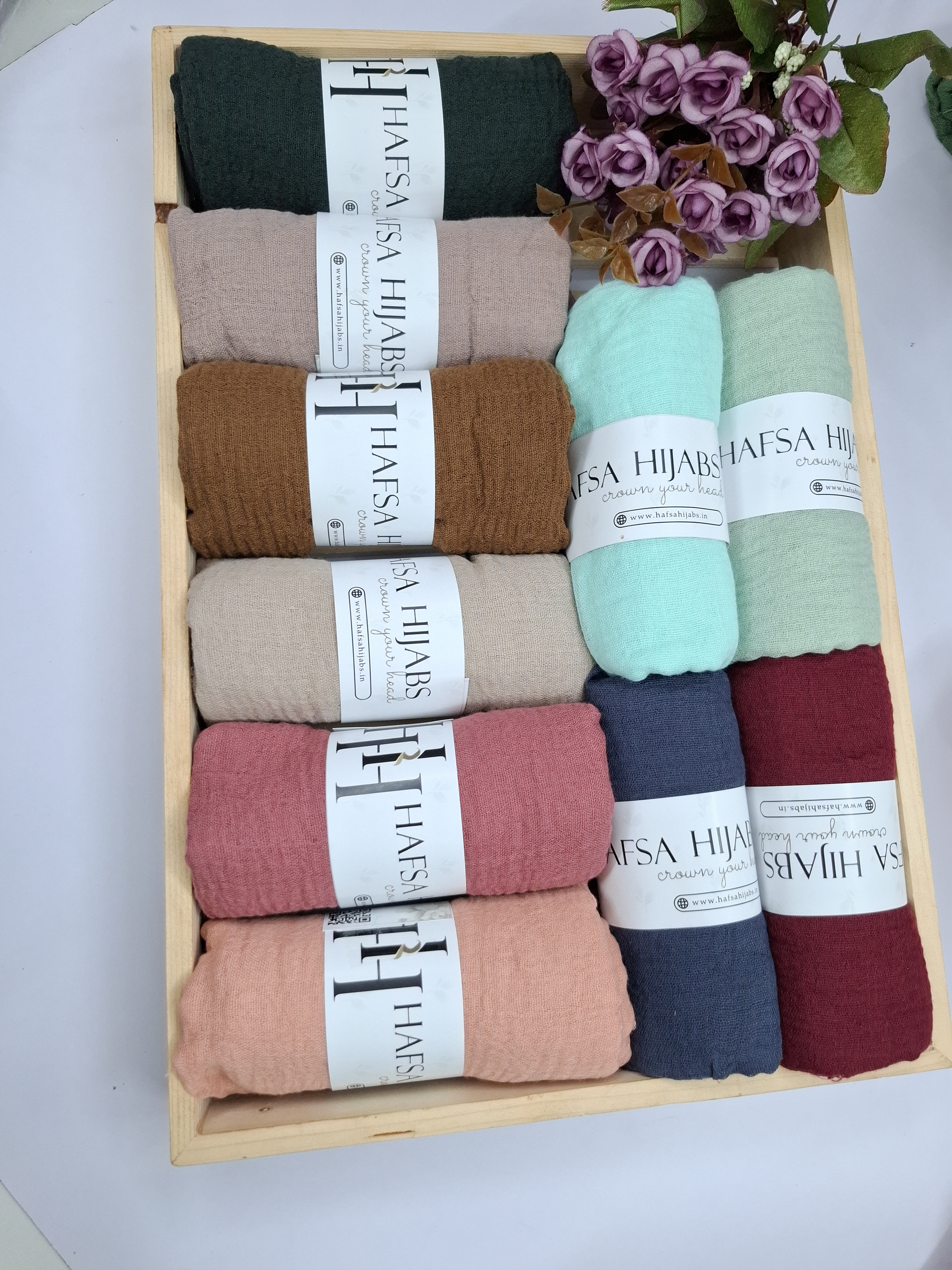 Crinkle cotton hijab 