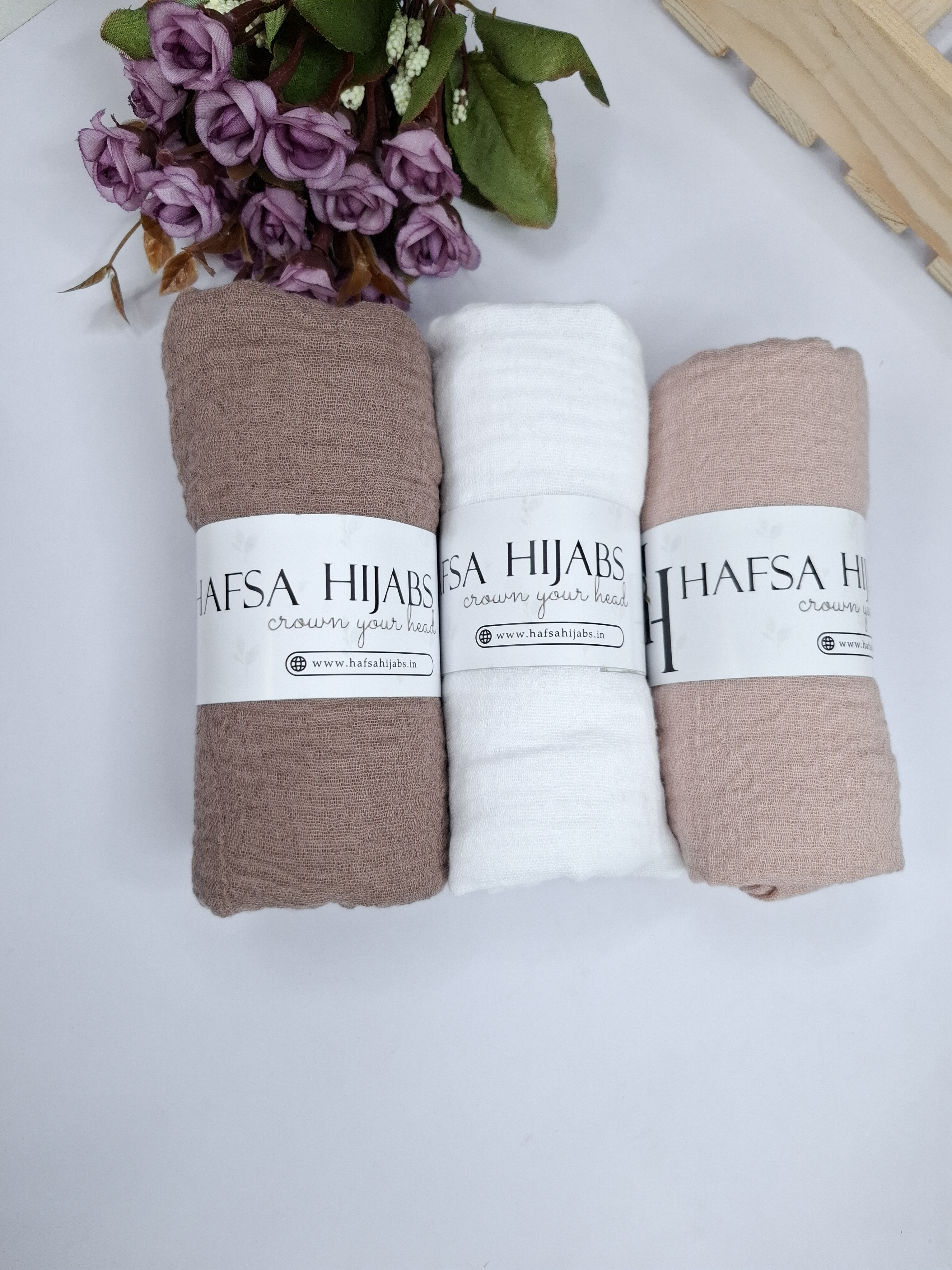 Crinkle cotton hijab 