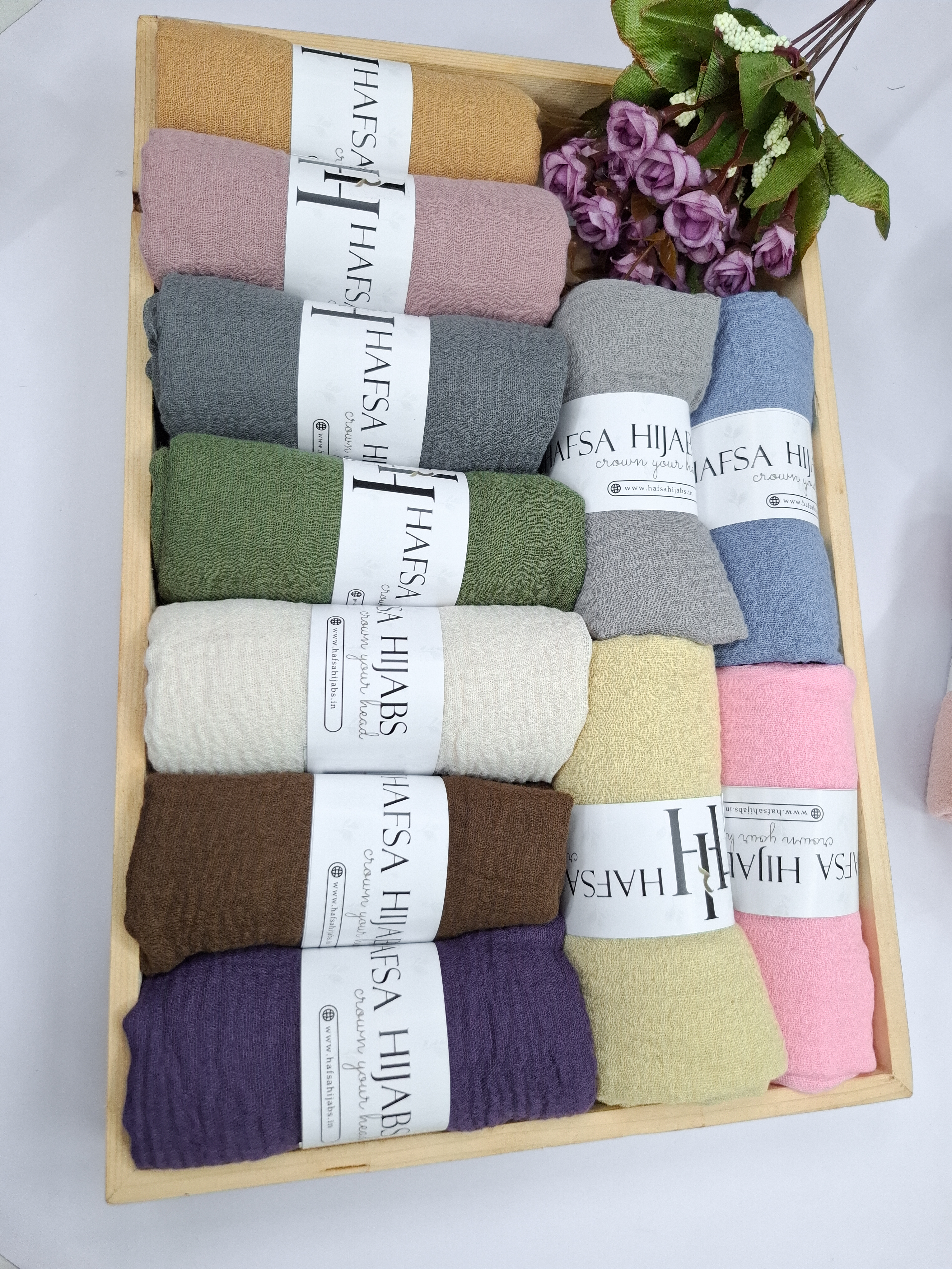 Crinkle cotton hijab 