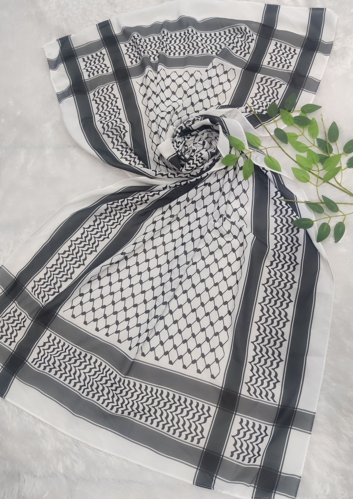 Classic Keffiyeh Printed Chiffon Hijab