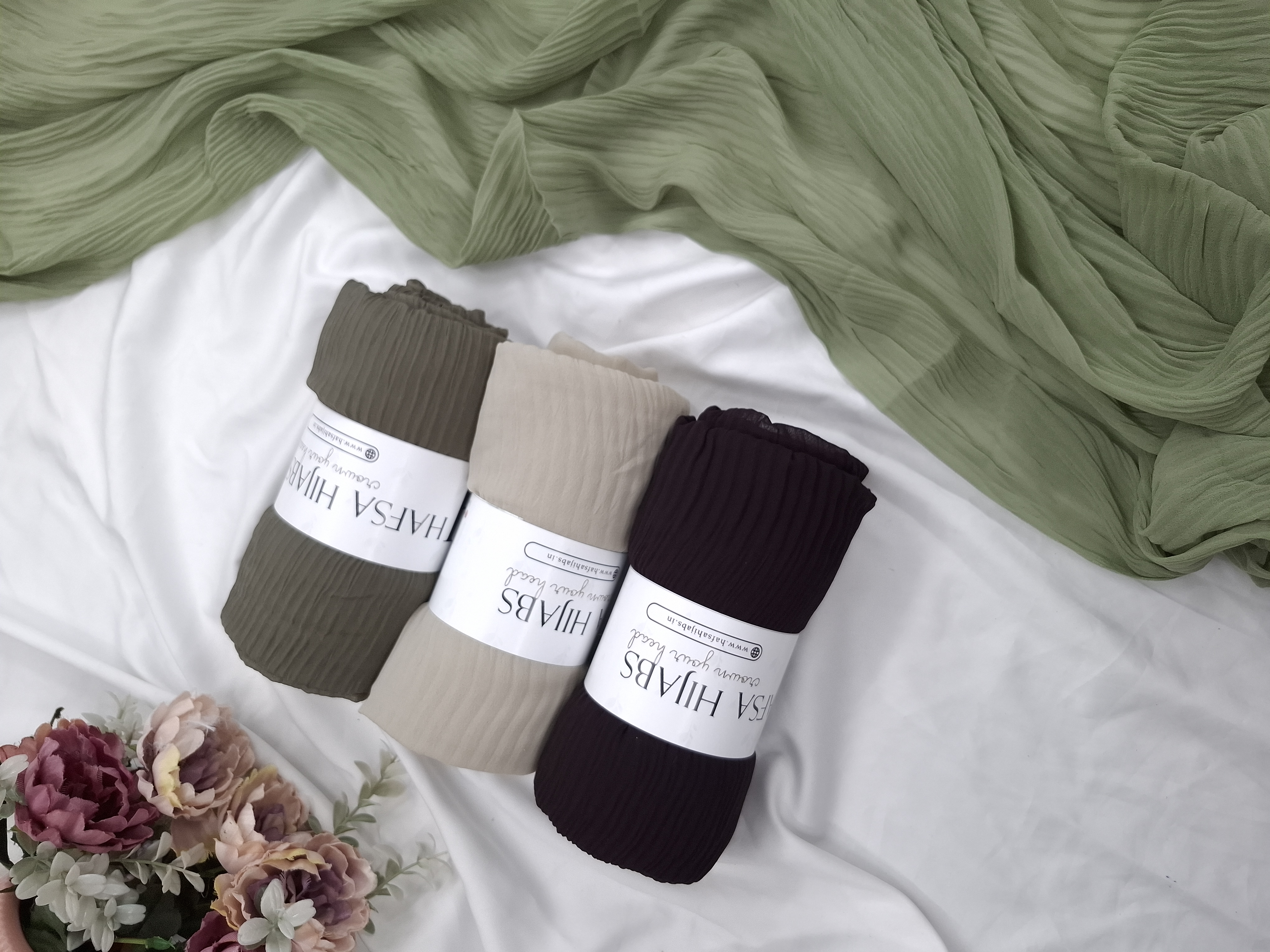 Soft Pleated georgette Hijabs