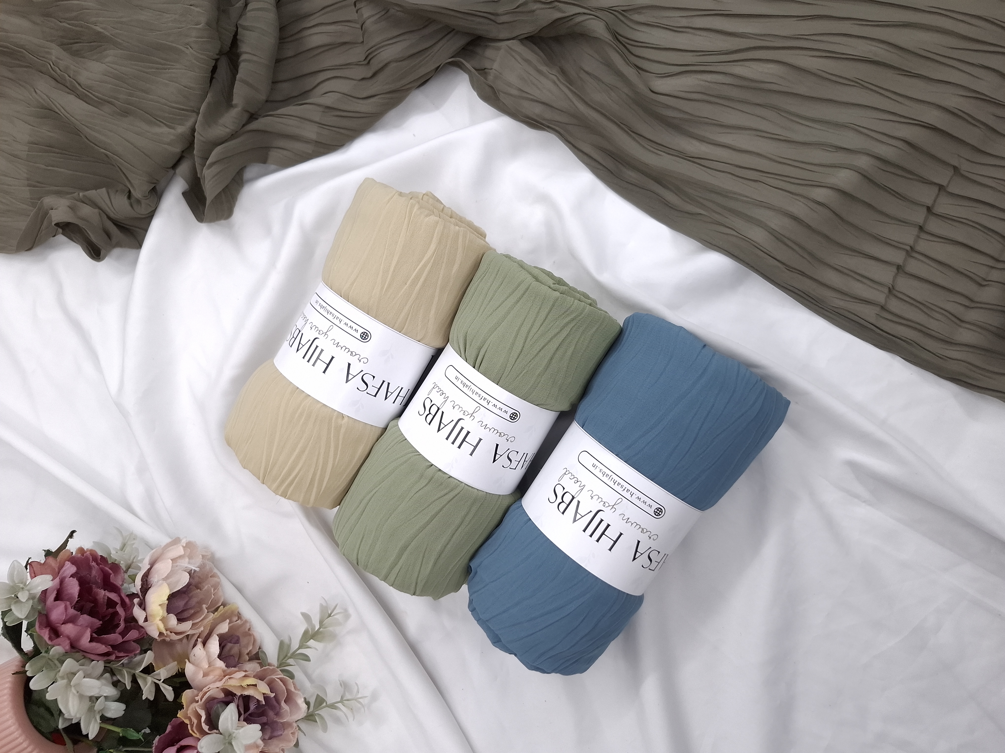 Soft Pleated georgette Hijabs