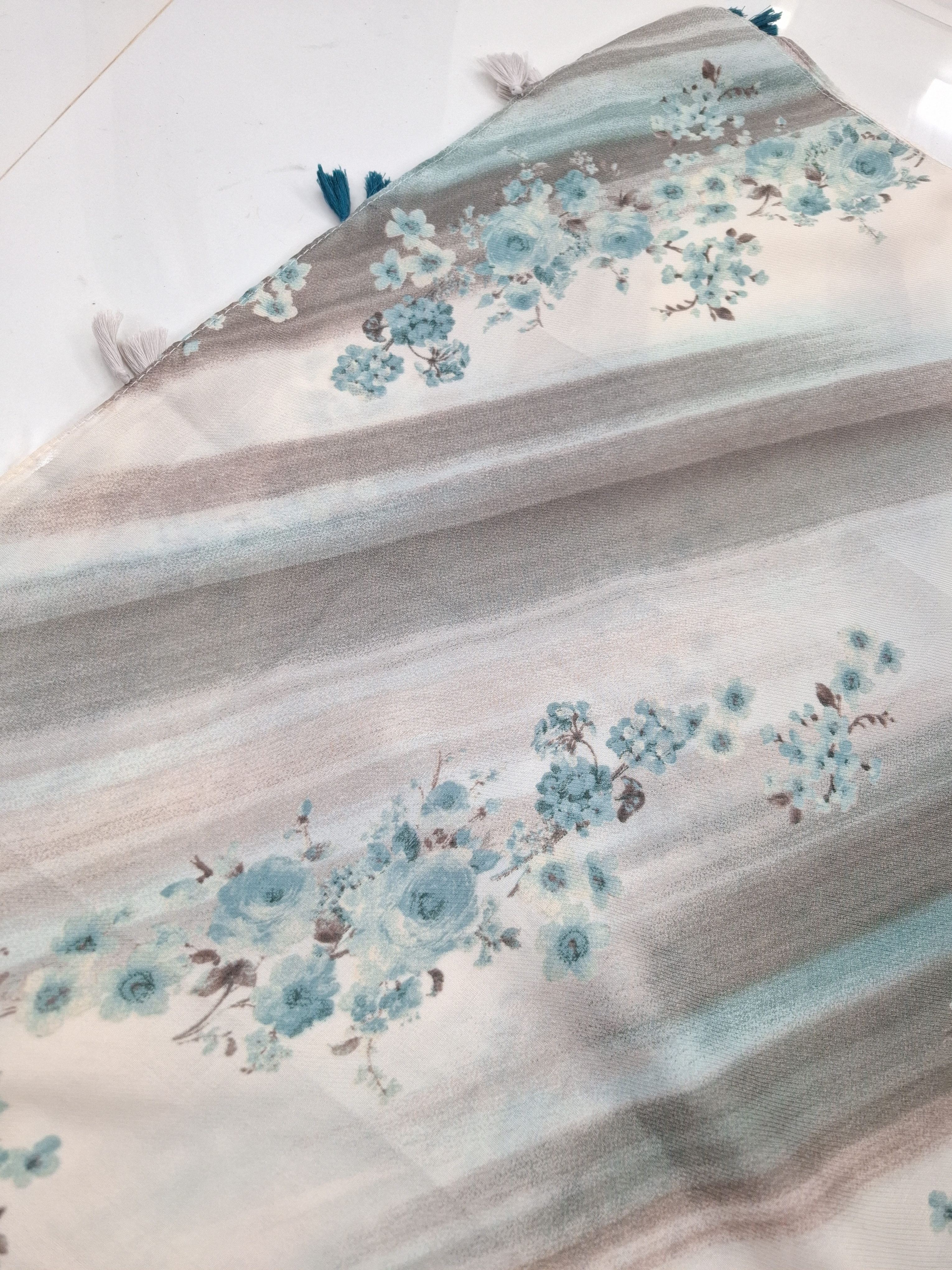 cotton floral printed hijab / shawl