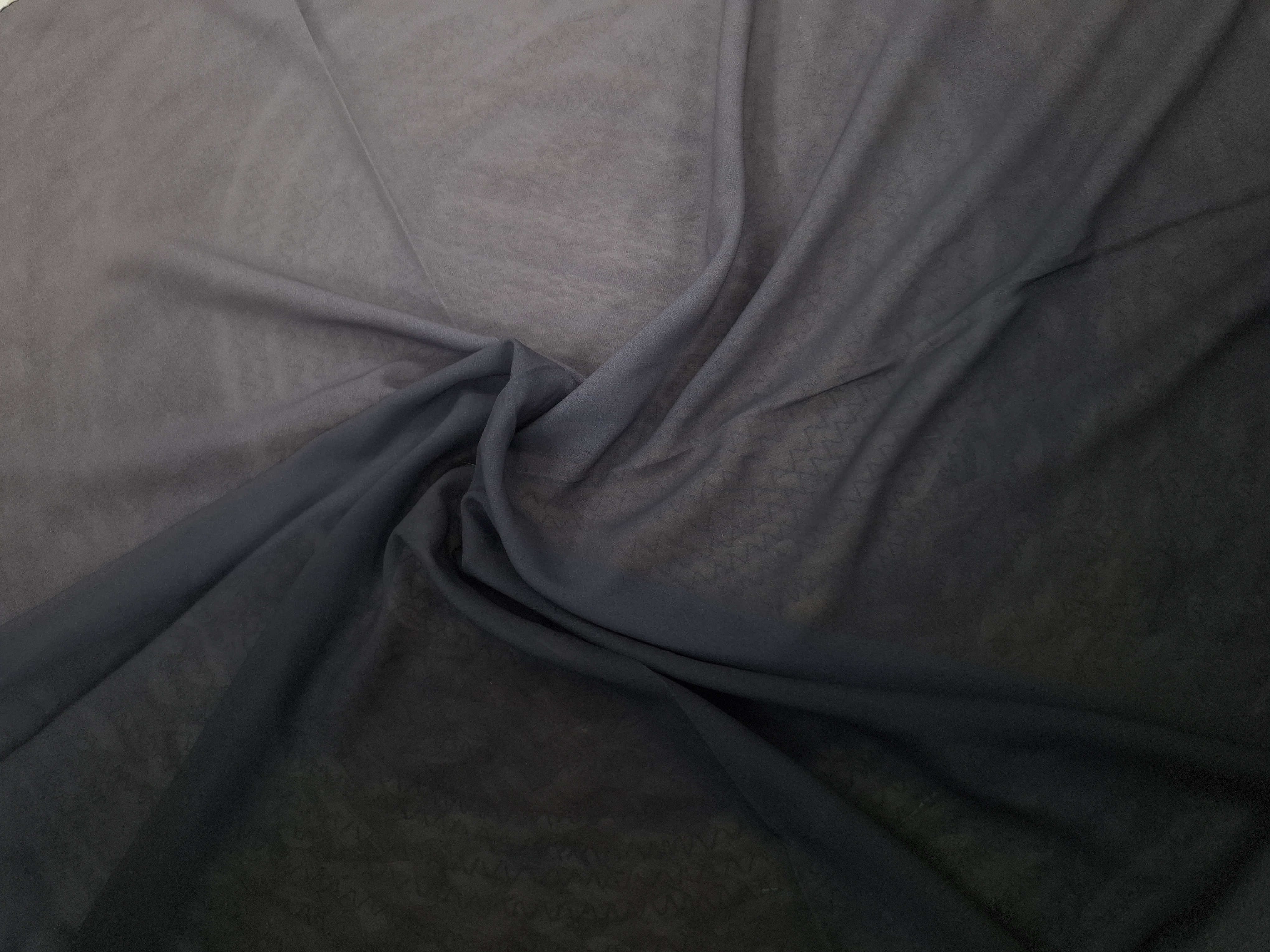 Premium black-grey Ombre Chiffon Hijab 