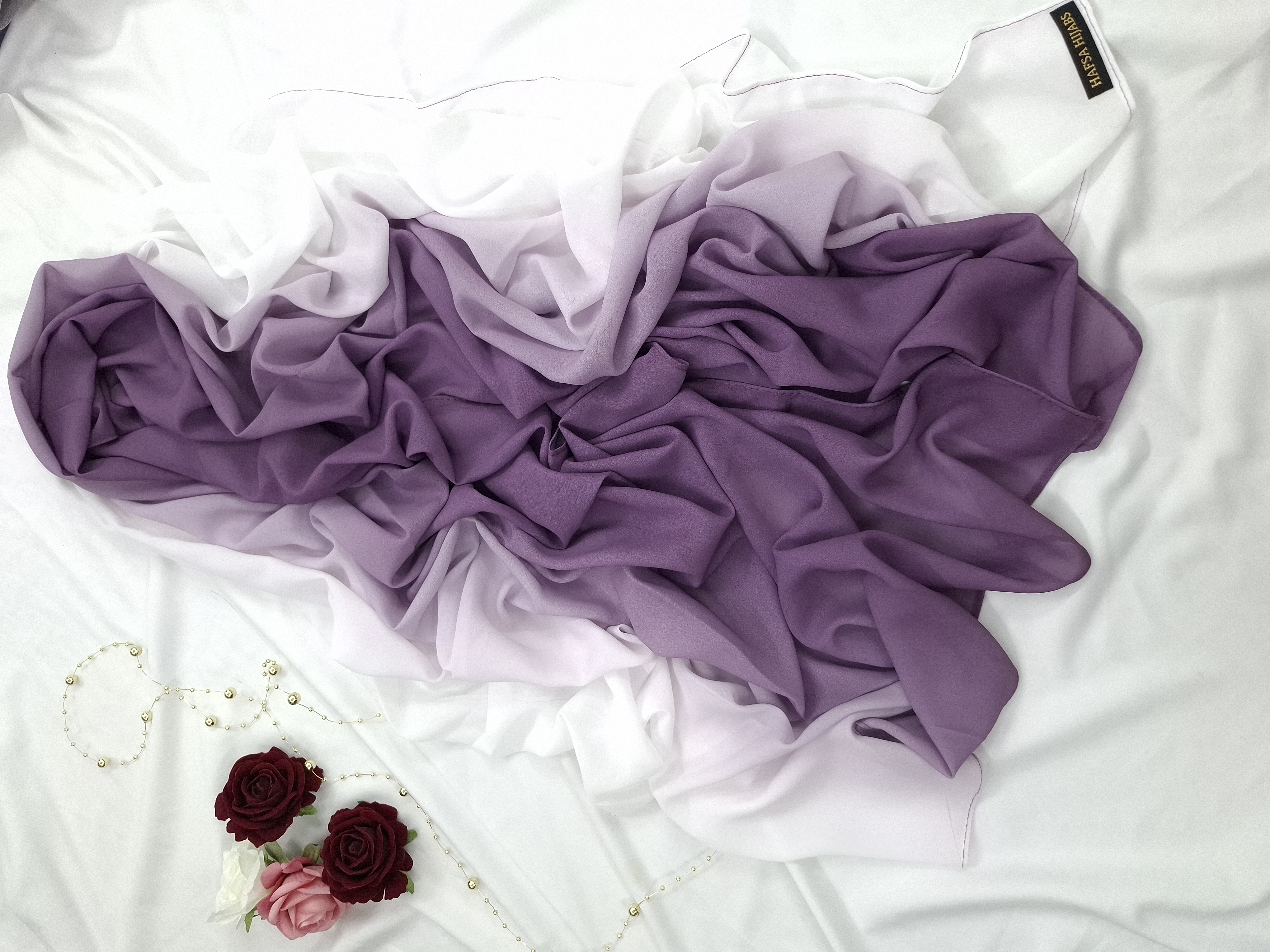 Premium Purple Ombre Chiffon Hijab 