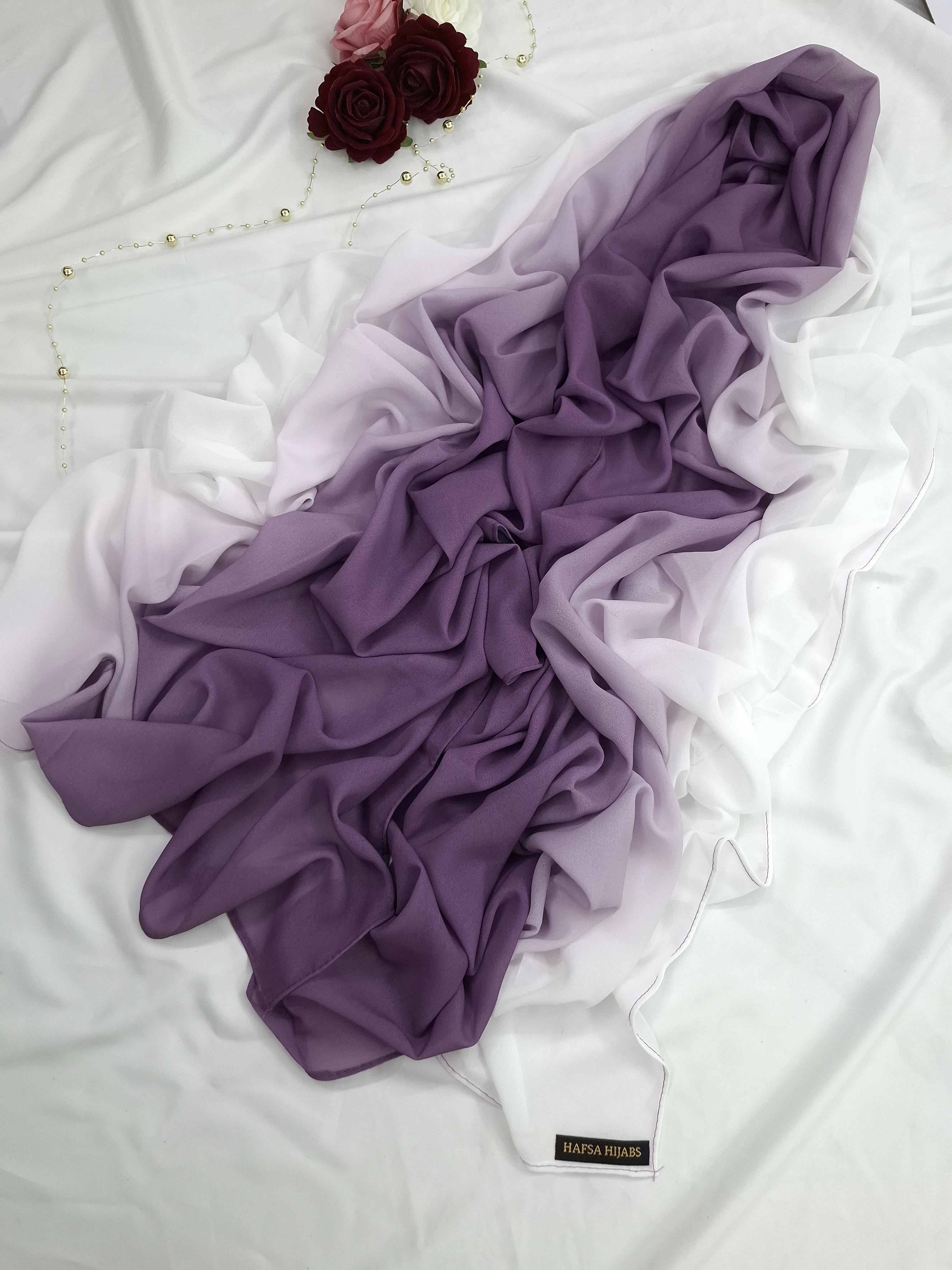 Premium Purple Ombre Chiffon Hijab 